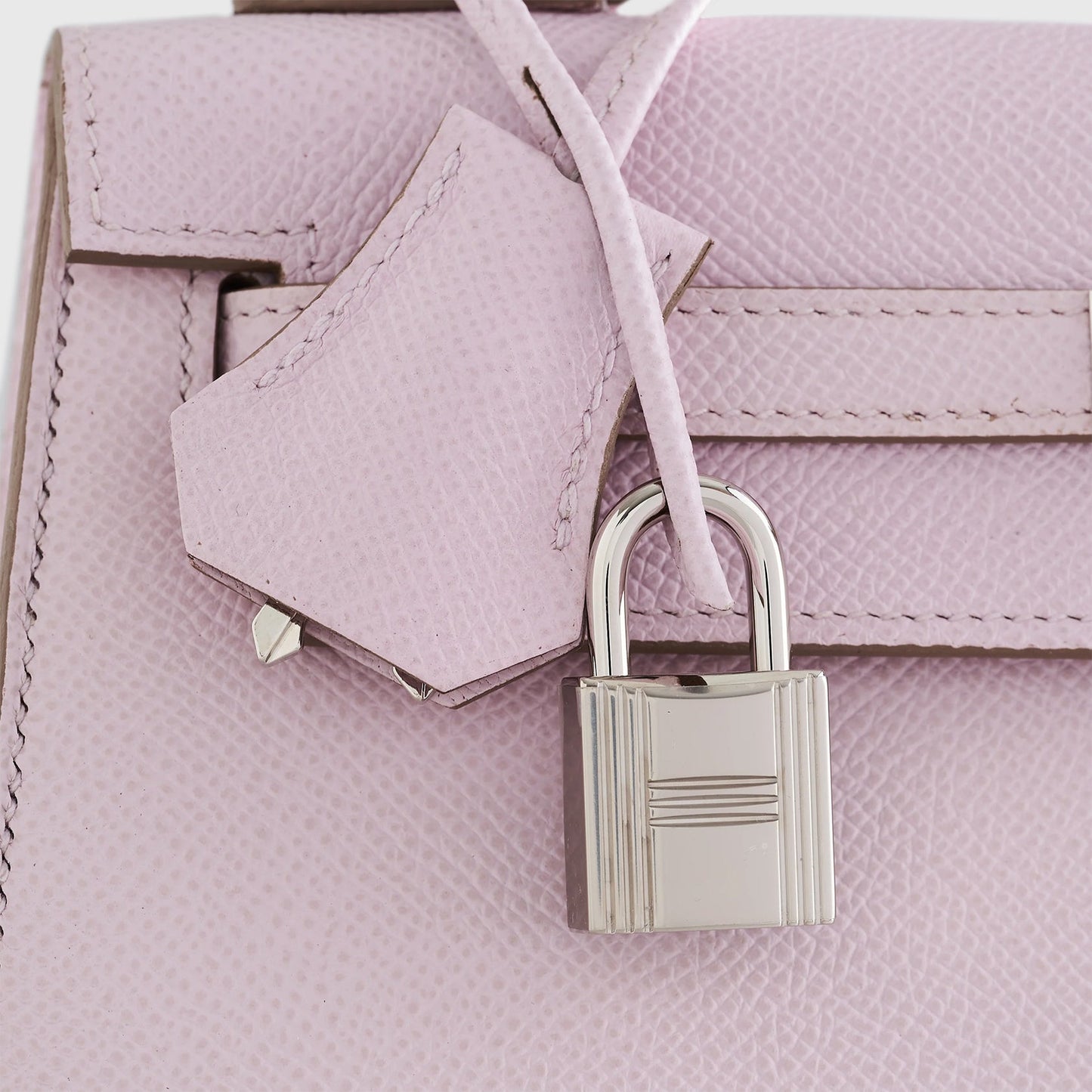 Hermès Kelly 25 Epsom Mauve Pale Palladium Hardware