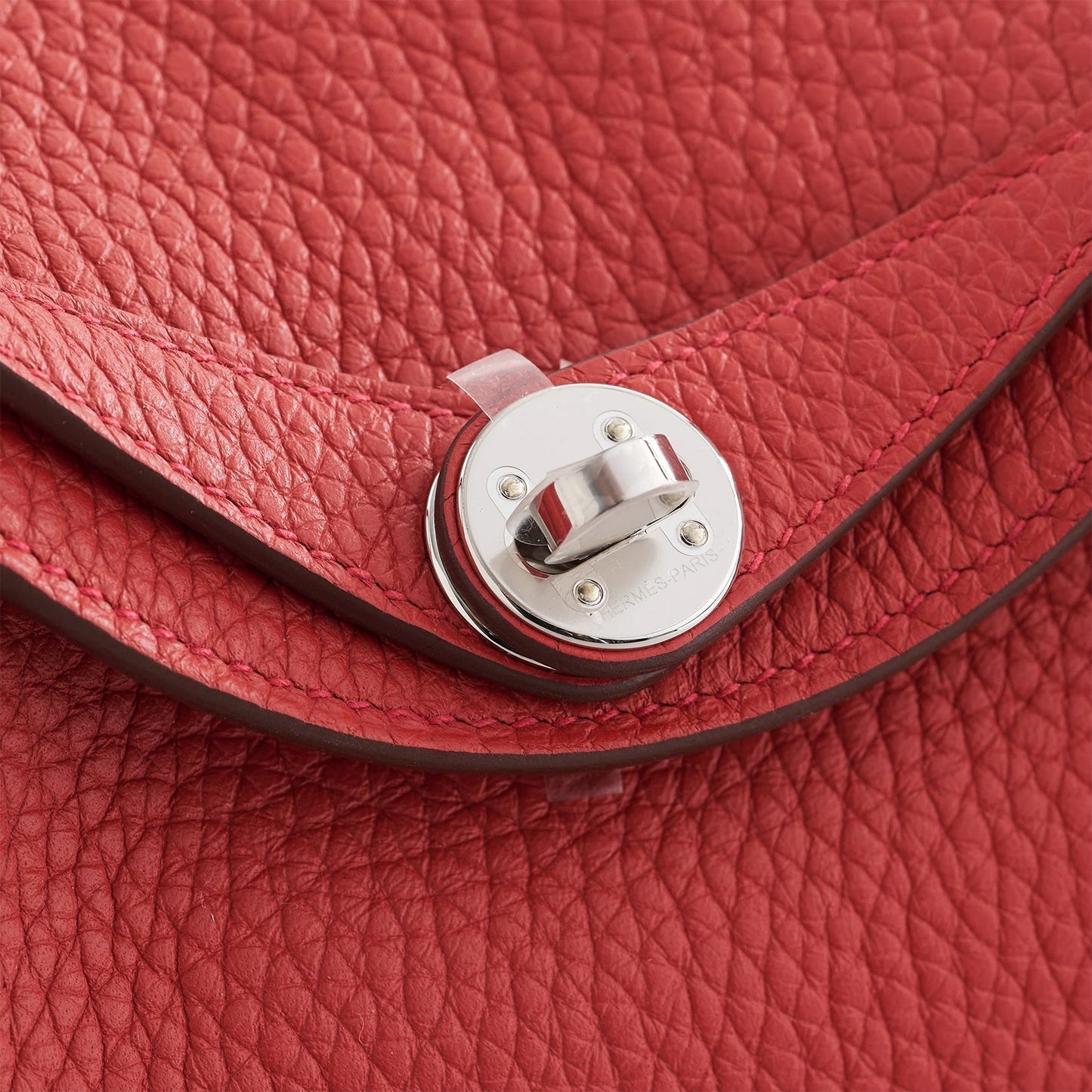 Hermès Lindy 20 Clemence Vermillon Palladium Hardware