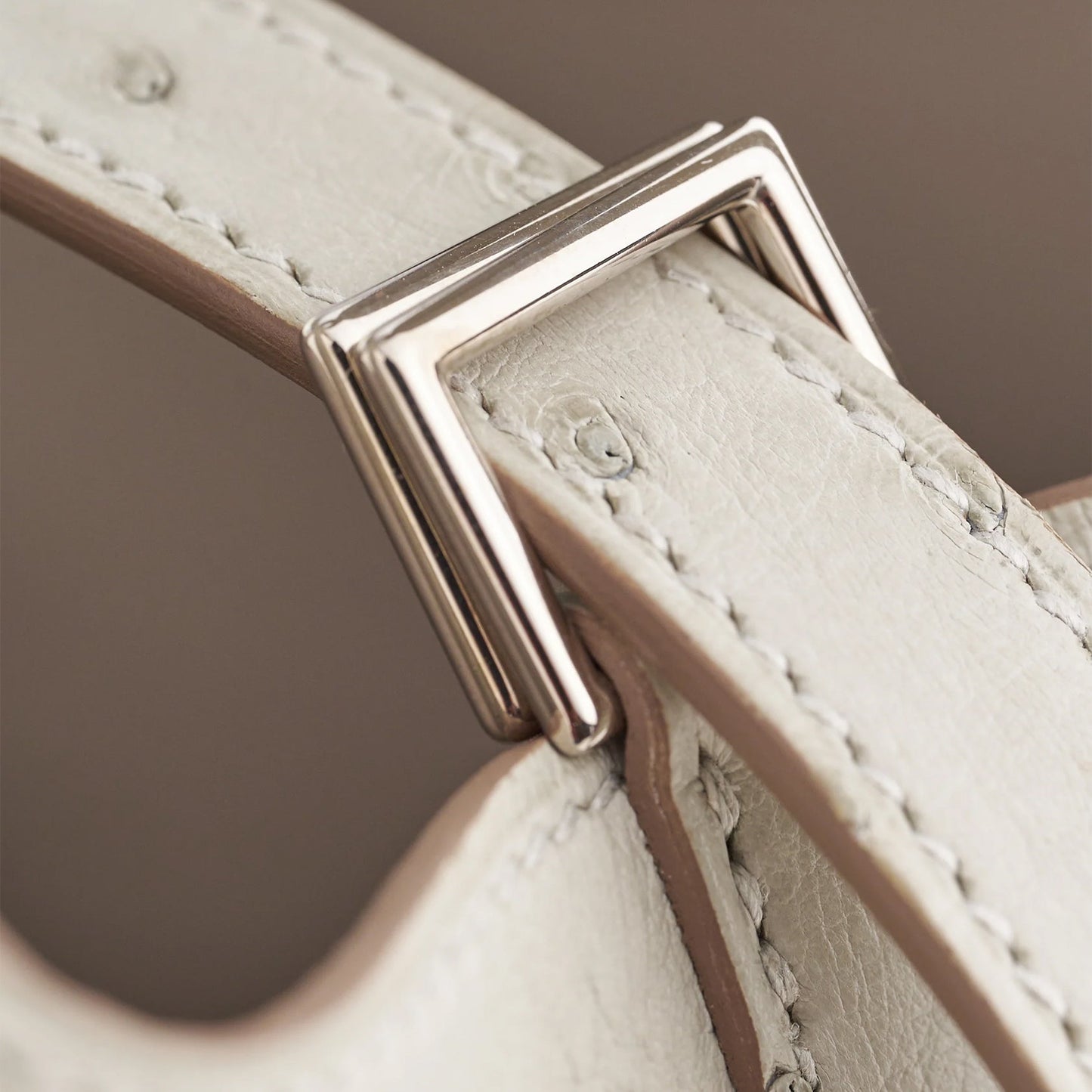 Hermès Picotin Micro Ostrich Gris Perle Palladium Hardware