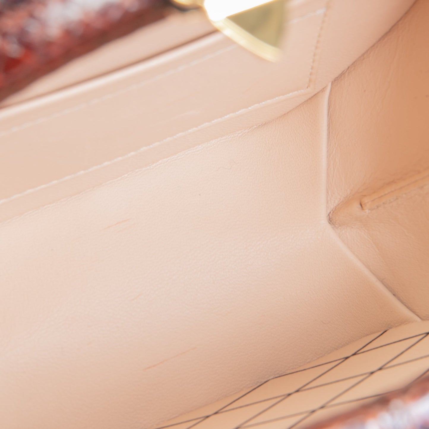 LOUIS VUITTON Python Petite Boite Chapeau - Brown