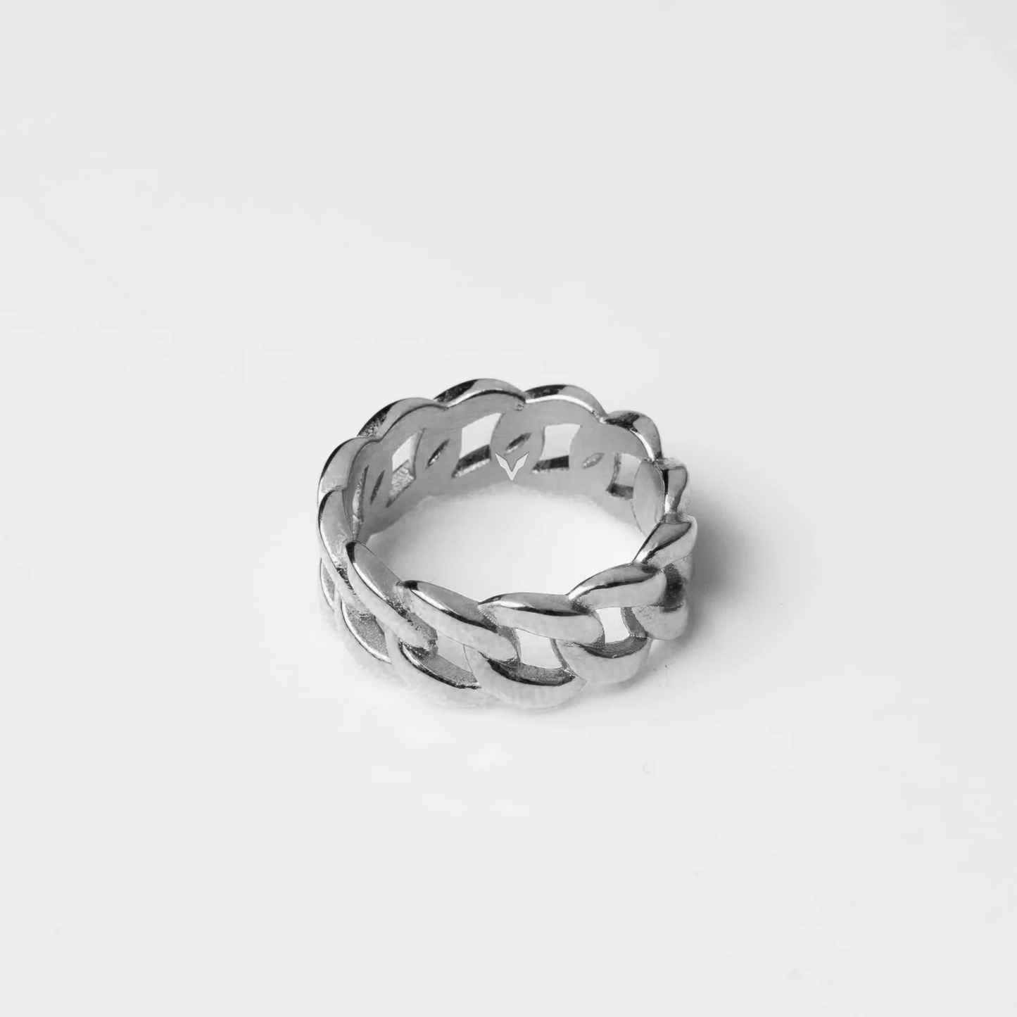 Silver Color Cuban Ring For Men