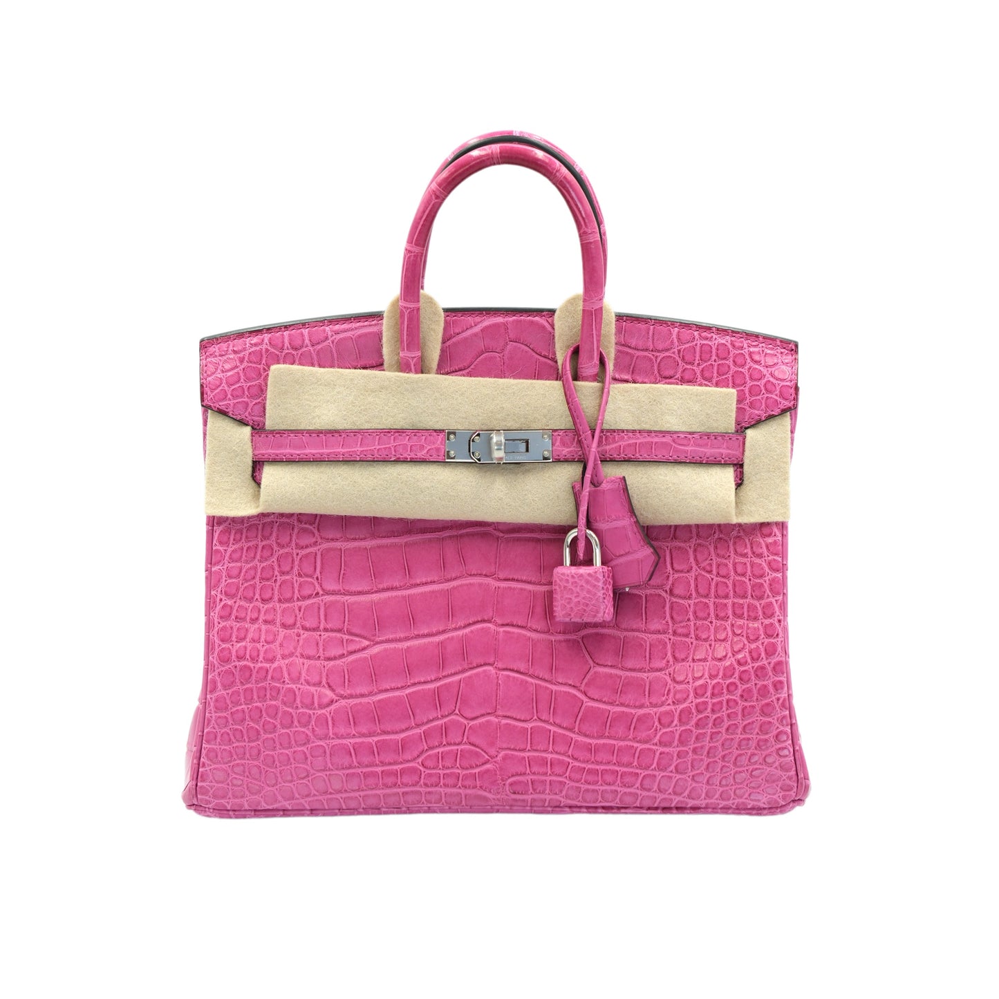 Hermes Birkin 25 Rose Sheherazade Matte Alligator Palladium Hardware
