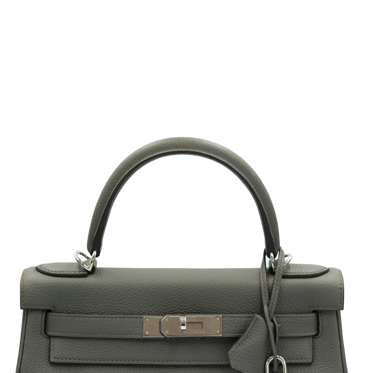 Hermes Kelly 28 Retourne Gris Meyer Togo with Palladium Hardware