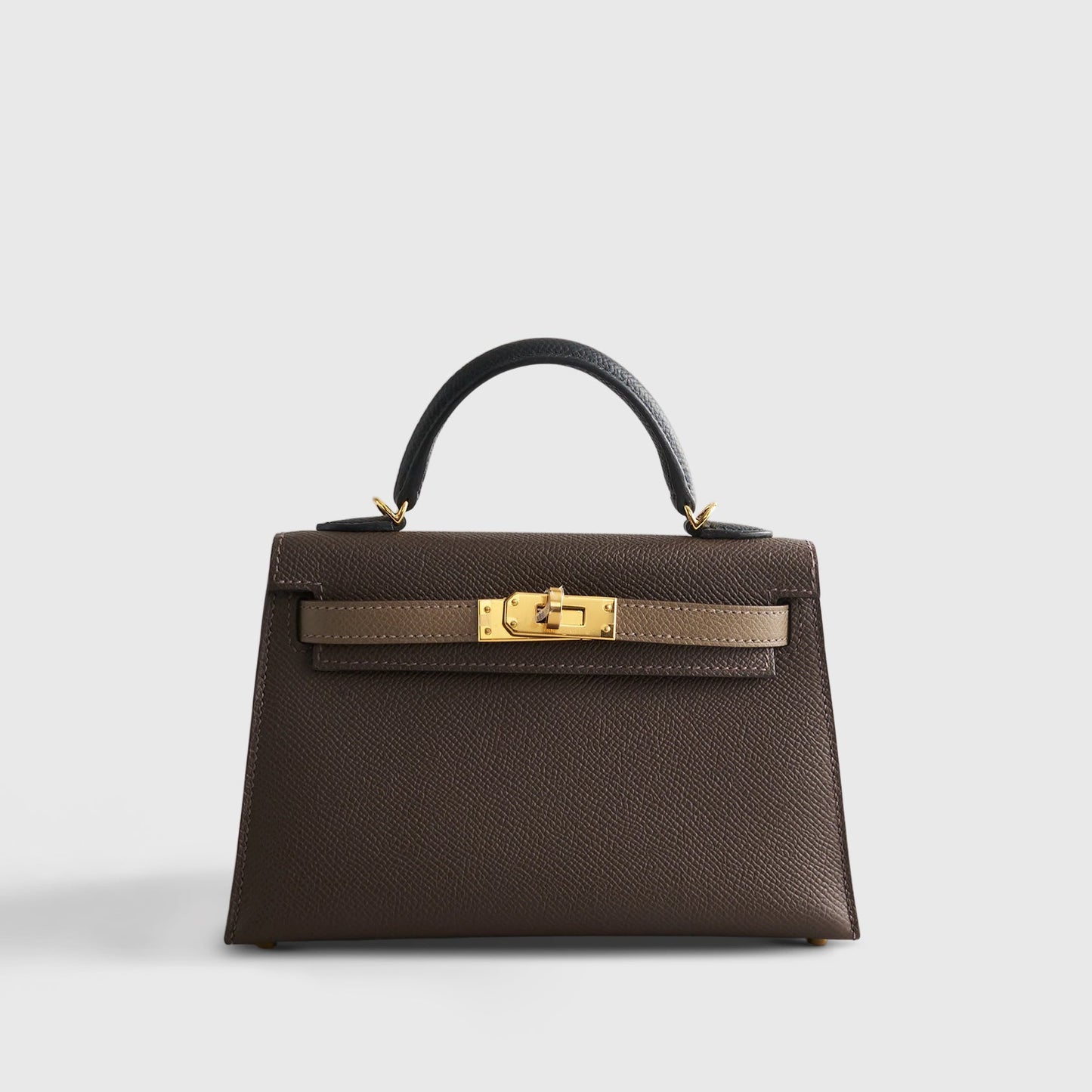 Hermès Kelly Mini Ecorce/Etoupe/Black Gold Hardware