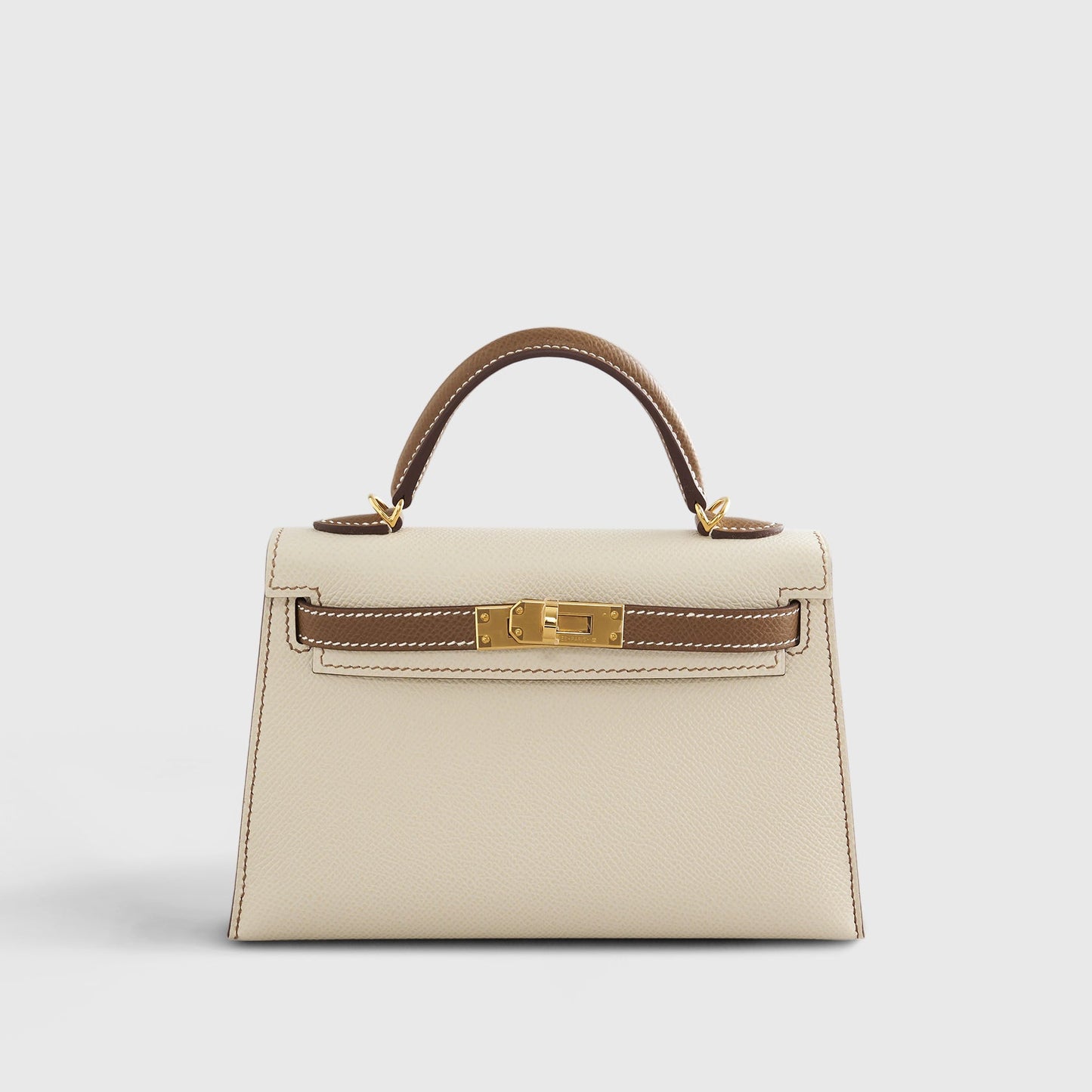Hermès Kelly Mini Epsom Craie/Alezan Sellier Gold Hardware HSS