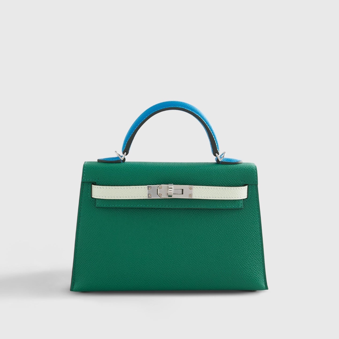 Hermès Kelly Mini Epsom Vert Vertigo/Vert Fizz/Blue Zanzibar Palladium Hardware