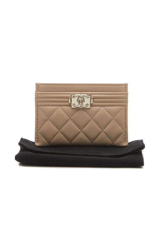 Boy Card Holder - Beige