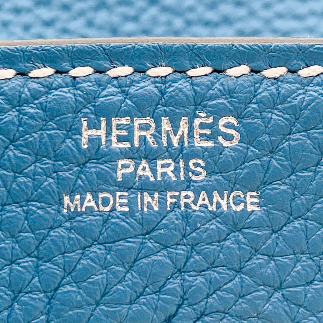 Hermès 25cm Birkin Bleu Jean Togo Leather Palladium Hardware