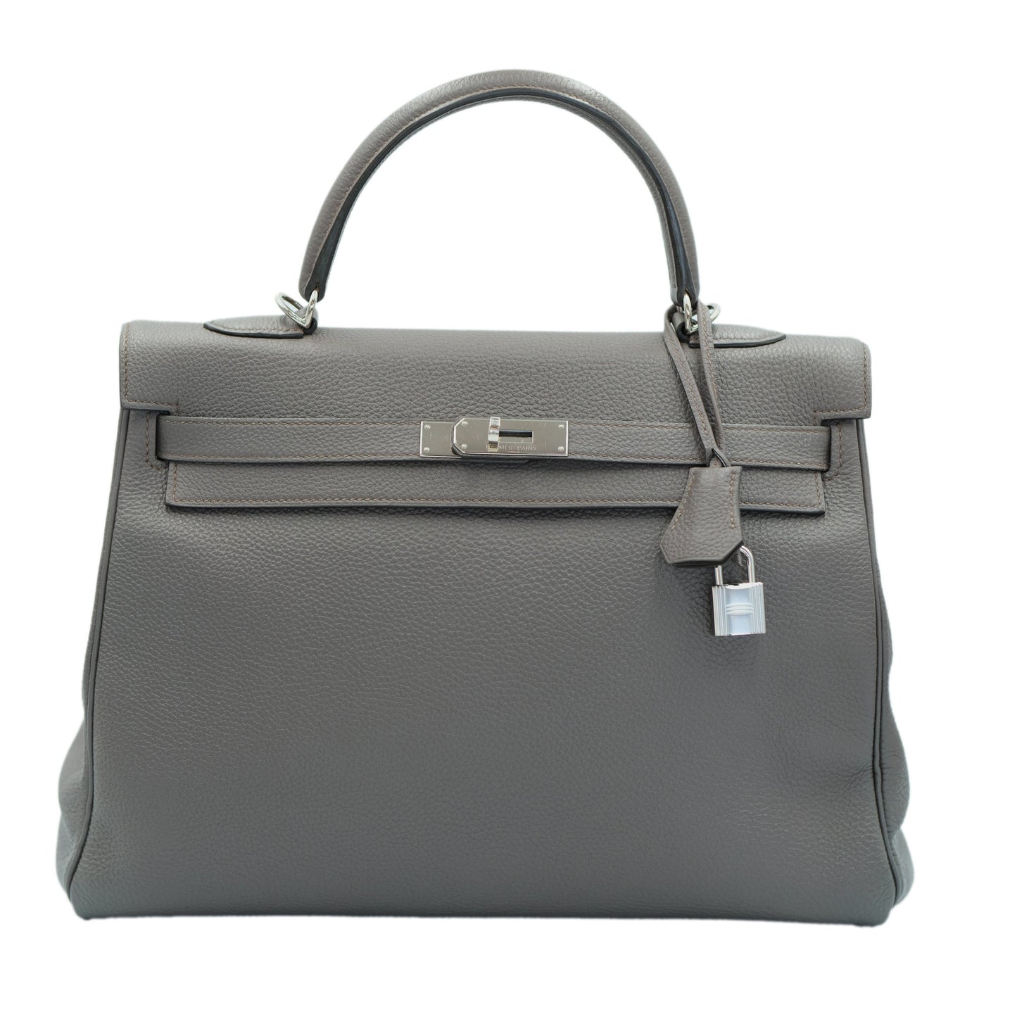 Hermes Kelly 35 Togo Etain Retourne with Palladium Hardware