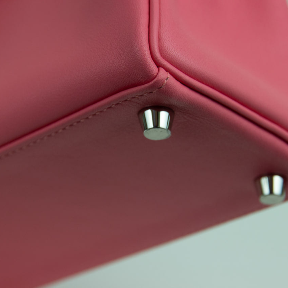 Hermes Kelly 25 Retourne Pink Azalee Swift Leather with Palladium Hardware