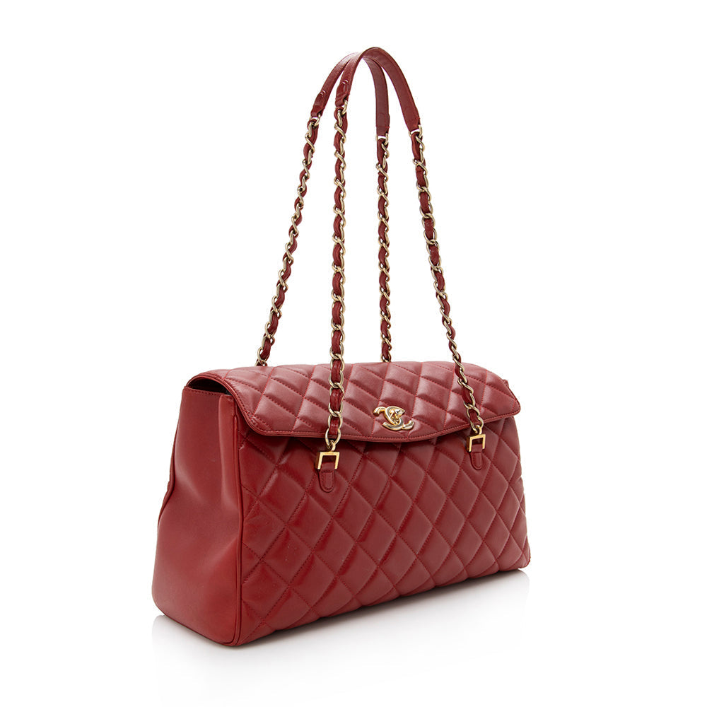 Chanel Lambskin Flap CC Shoulder Bag