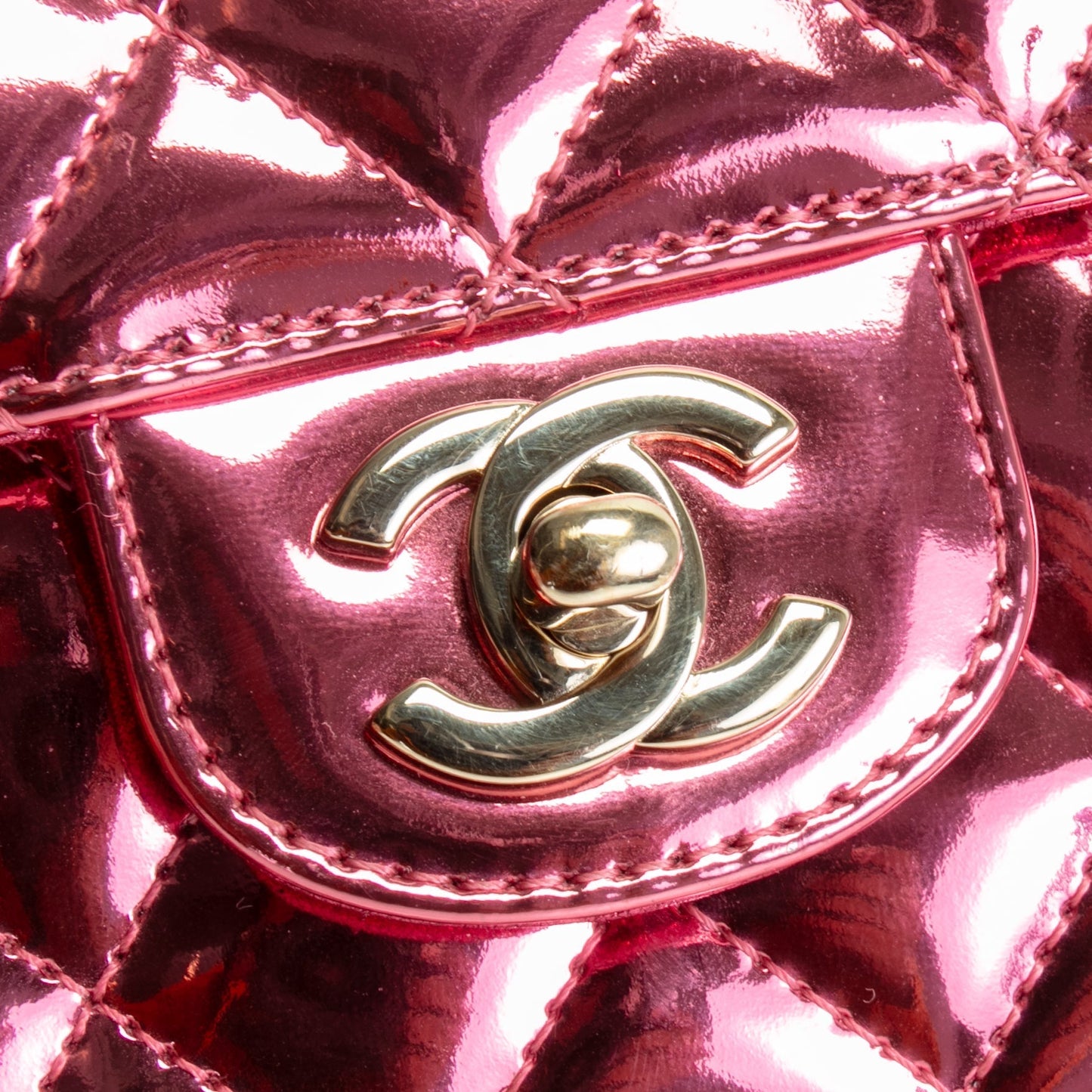 CHANEL Mini Hollywood Blvd Flap w/ Coin Purse - Metallic Pink