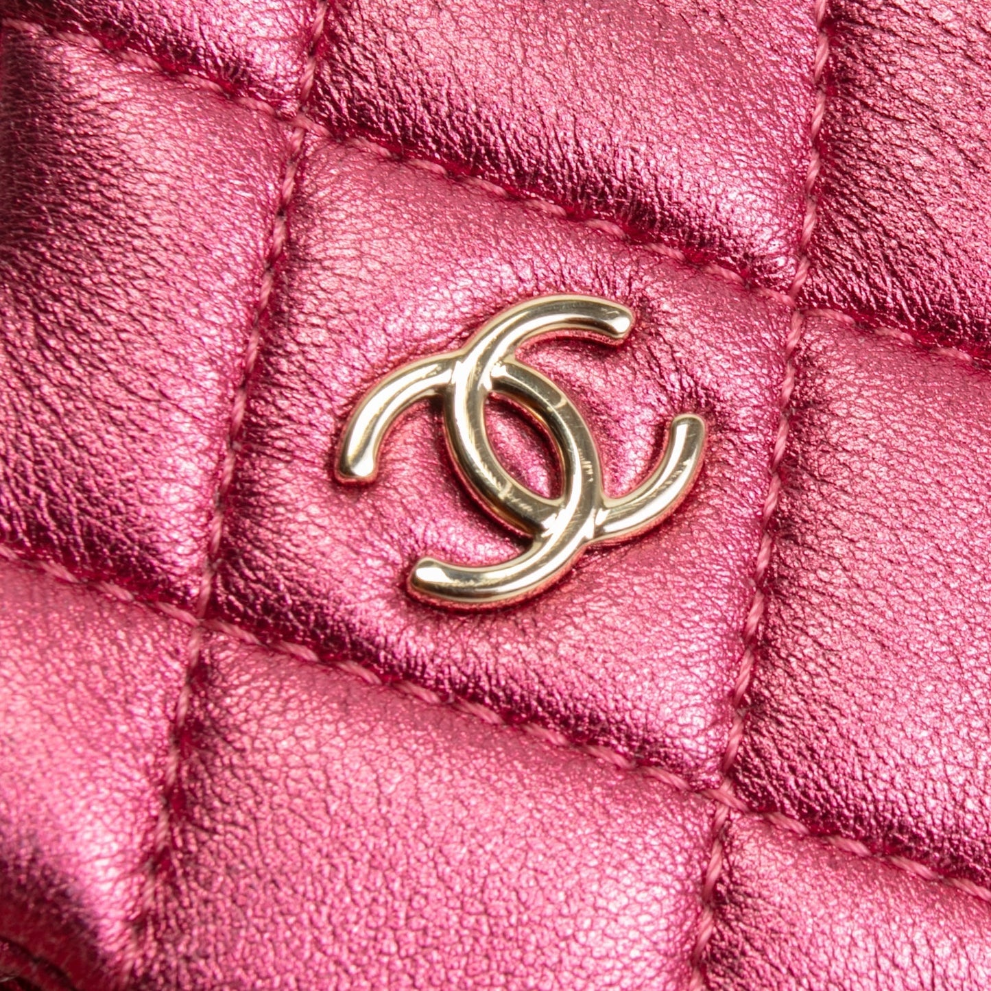 CHANEL Mini Hollywood Blvd Flap w/ Coin Purse - Metallic Pink