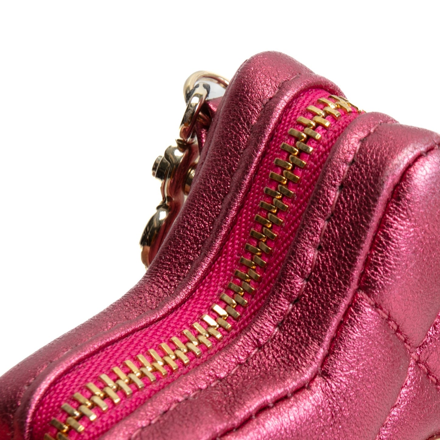 CHANEL Mini Hollywood Blvd Flap w/ Coin Purse - Metallic Pink