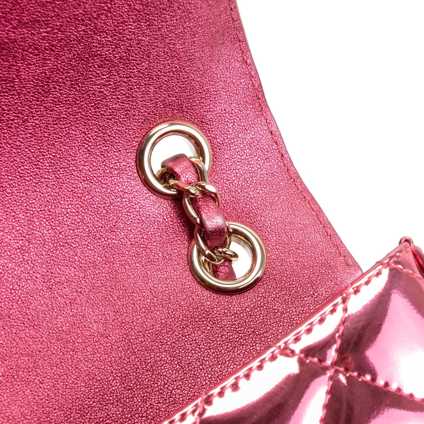 CHANEL Mini Hollywood Blvd Flap w/ Coin Purse - Metallic Pink