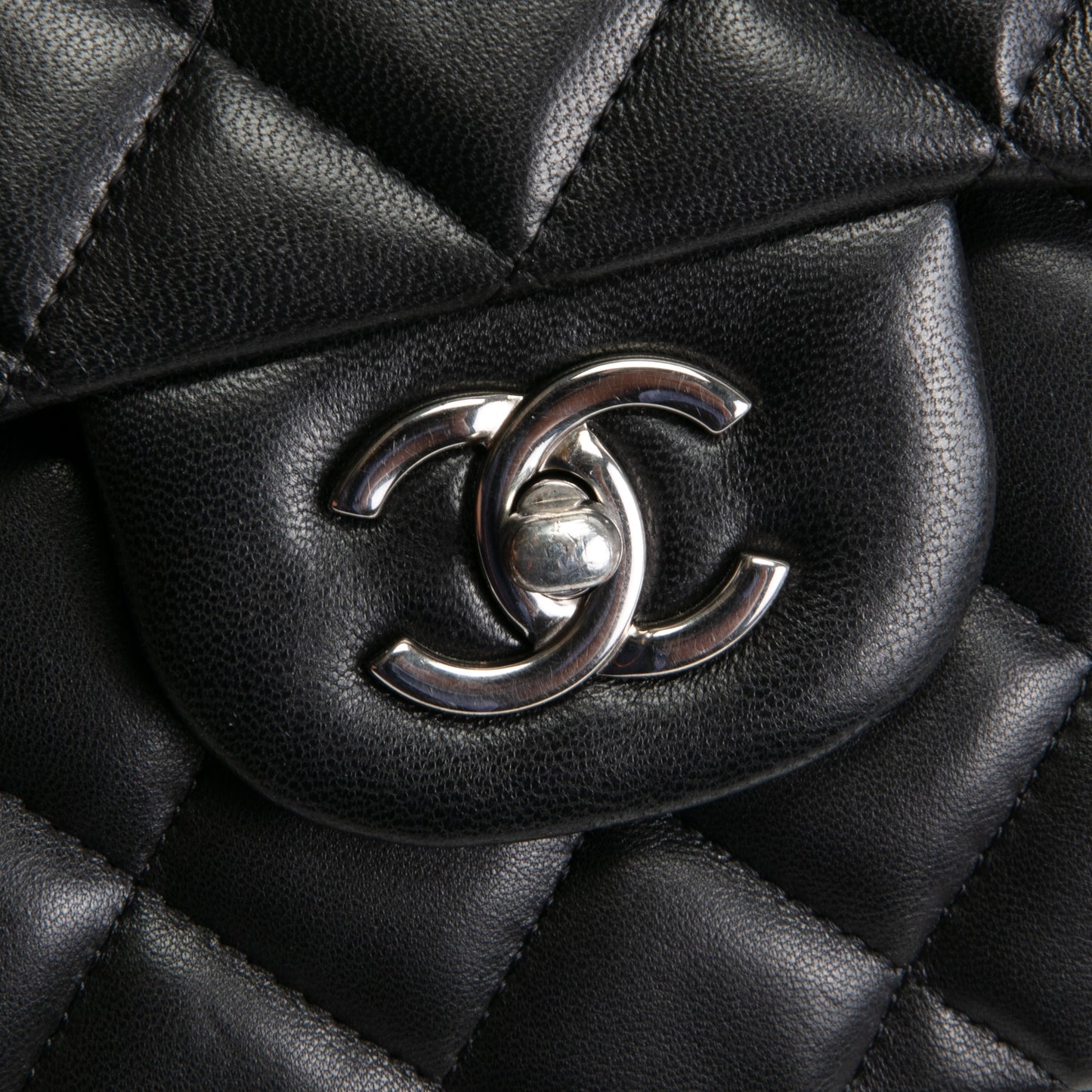 CHANEL Maxi Single Flap Quilted Lambskin- Black - OUTLET FINAL SALE