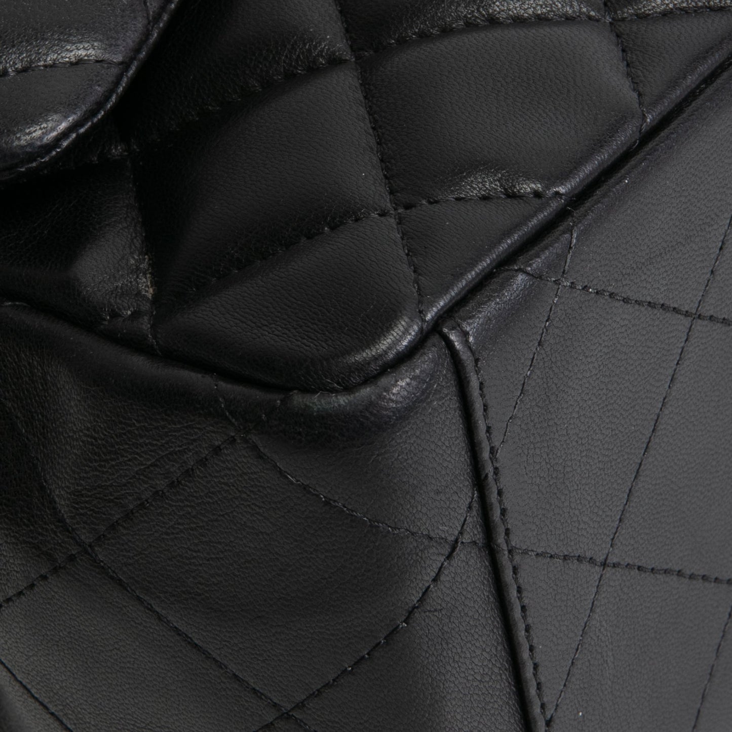 CHANEL Maxi Single Flap Quilted Lambskin- Black - OUTLET FINAL SALE