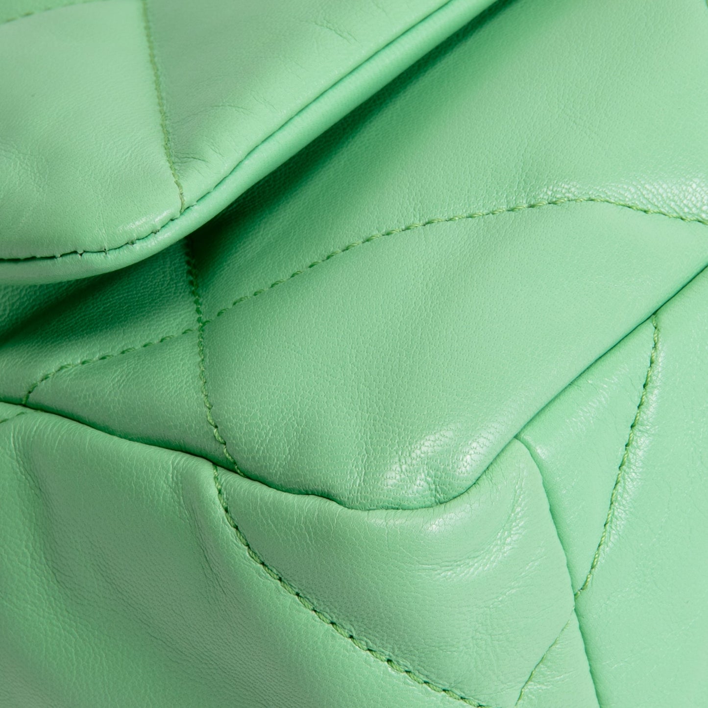 CHANEL 19 Quilted Flap Medium- Light Green