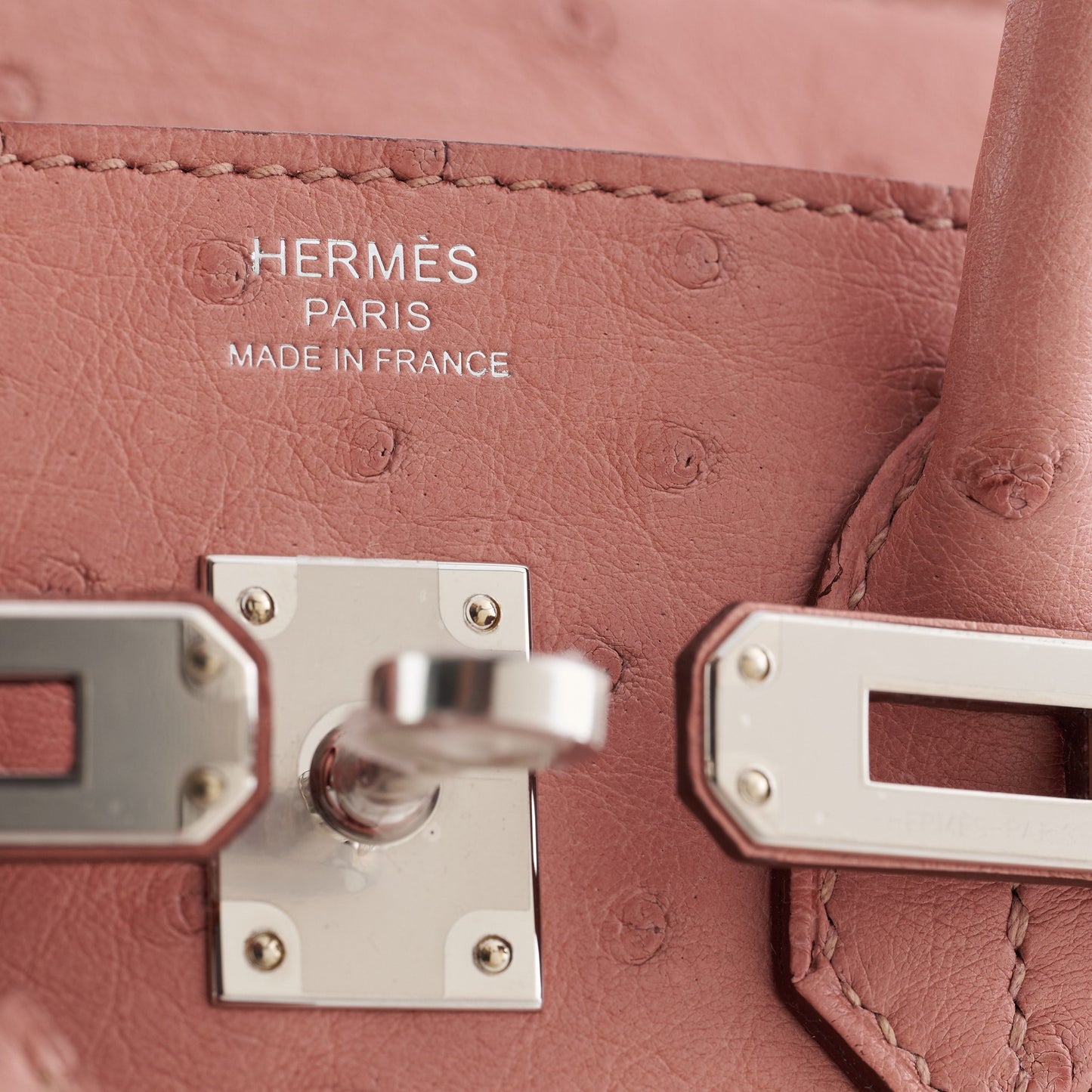 Hermès Birkin 25 Ostrich Terre Cuite Palladium Hardware