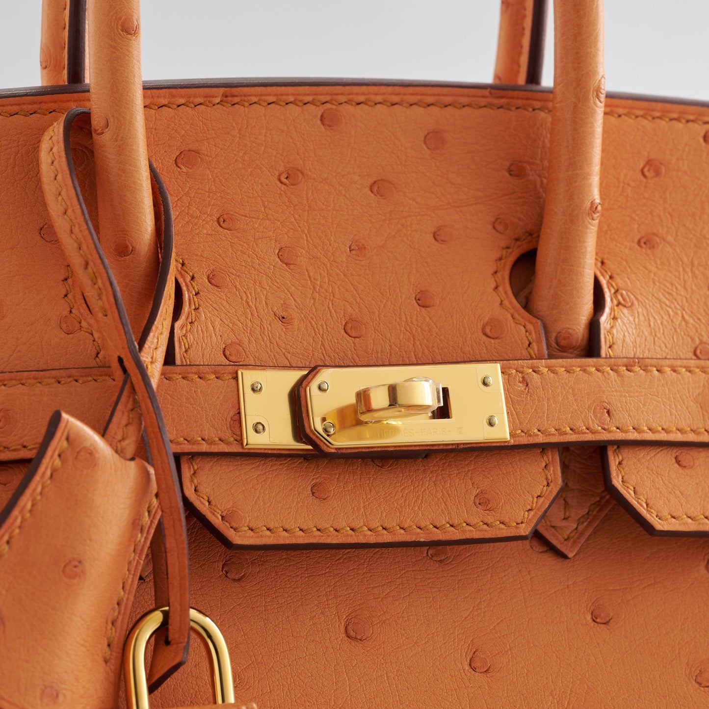 Hermès Birkin 25 Ostrich Apricot Gold Hardware