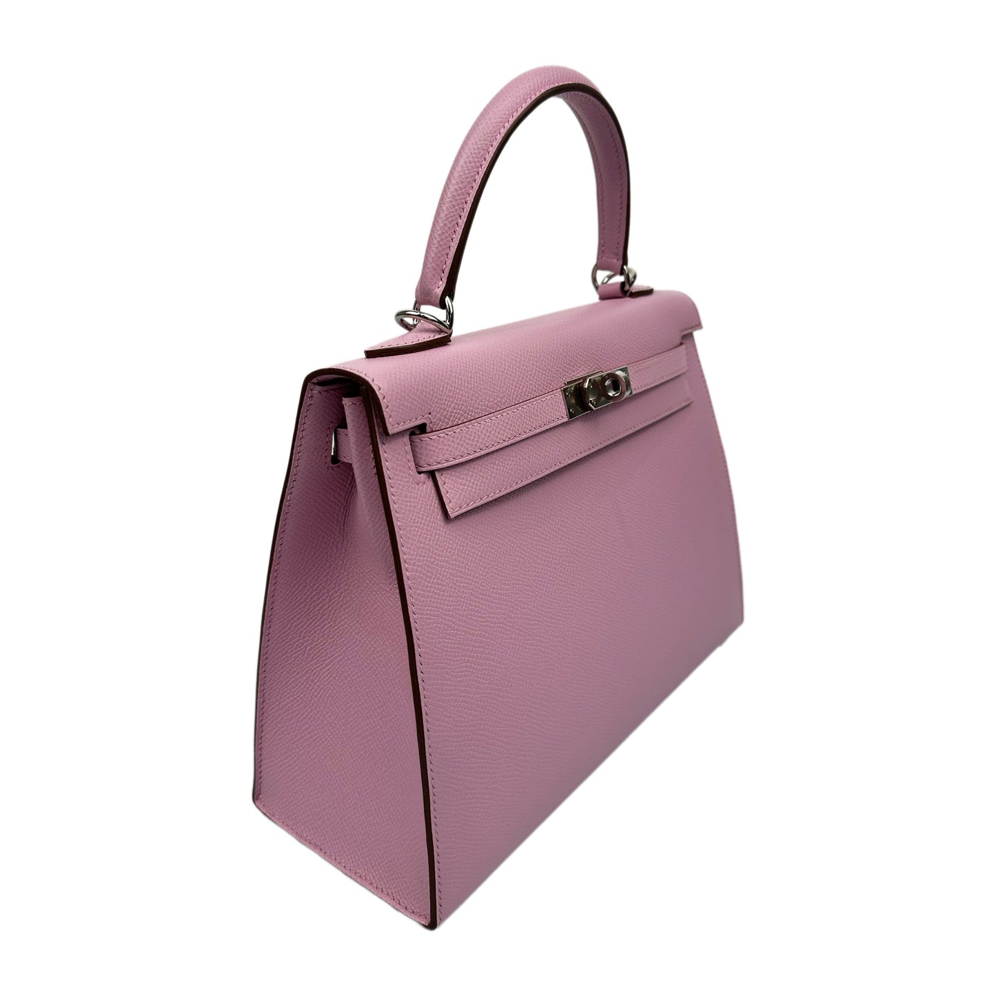 Hermes Kelly II Sellier 25 Epsom Calfskin Mauve Sylvester Palladium Hardware