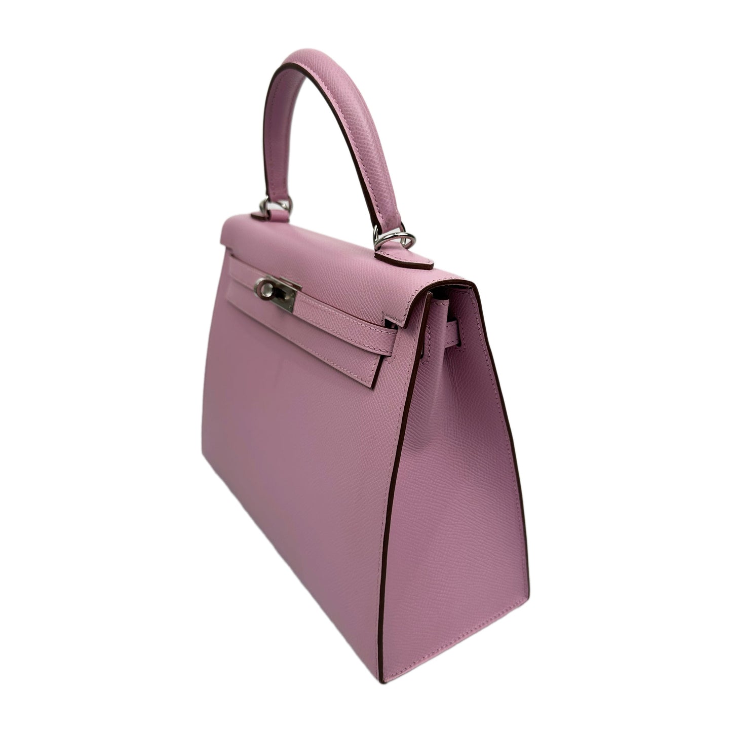 Hermes Kelly II Sellier 25 Epsom Calfskin Mauve Sylvester Palladium Hardware