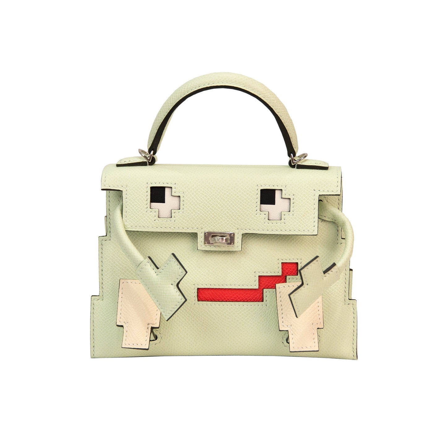 Hermes 'Quelle Idolle' Picto Kelly Doll Vert Fizz Epsom Palladium Hardware