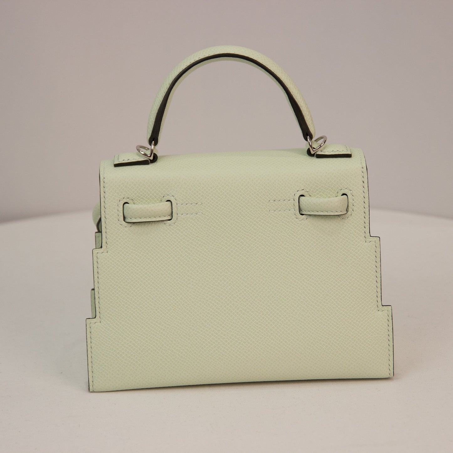 Hermes 'Quelle Idolle' Picto Kelly Doll Vert Fizz Epsom Palladium Hardware