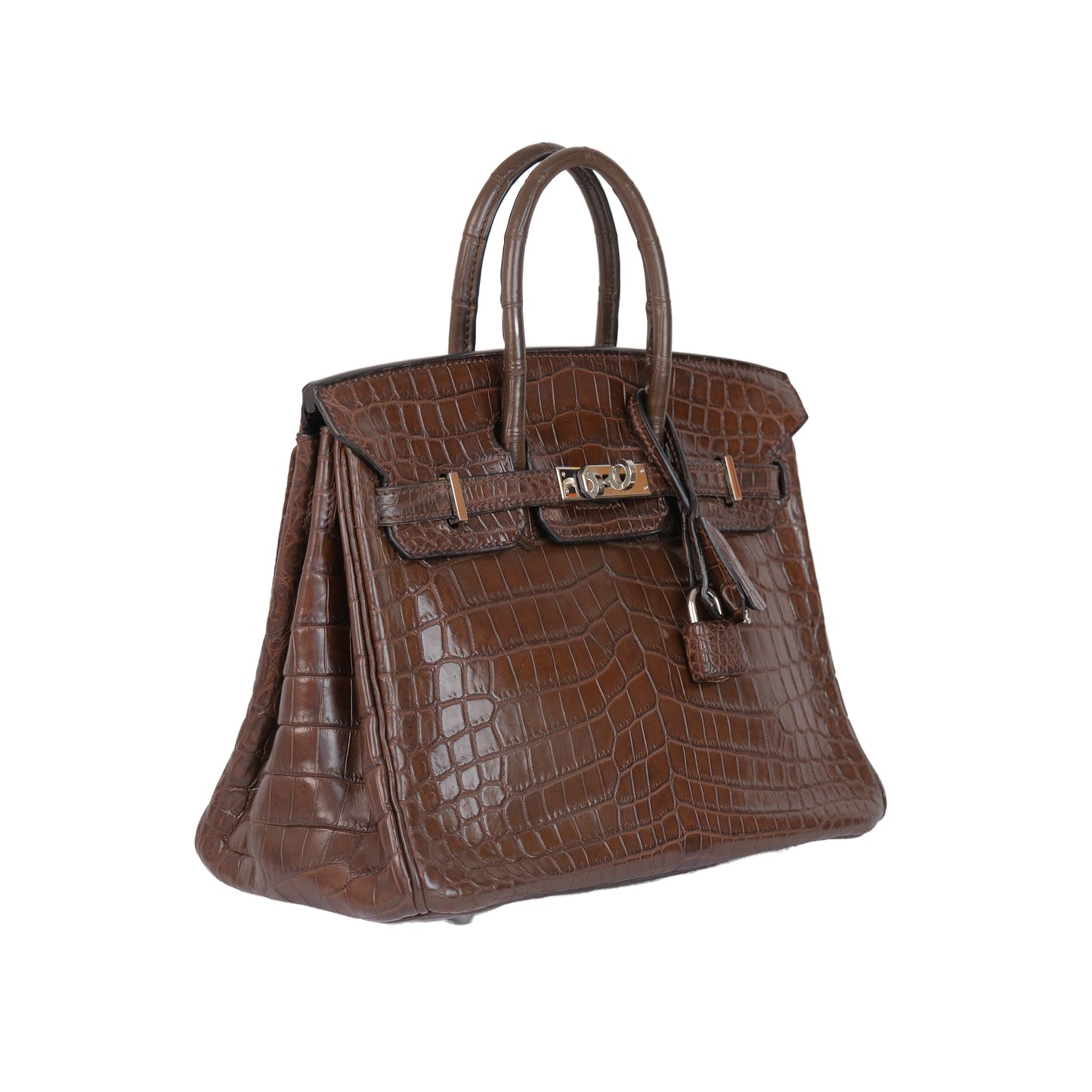 Hermes Birkin 25 Havane Matte Niloticus Crocodile Palladium Hardware