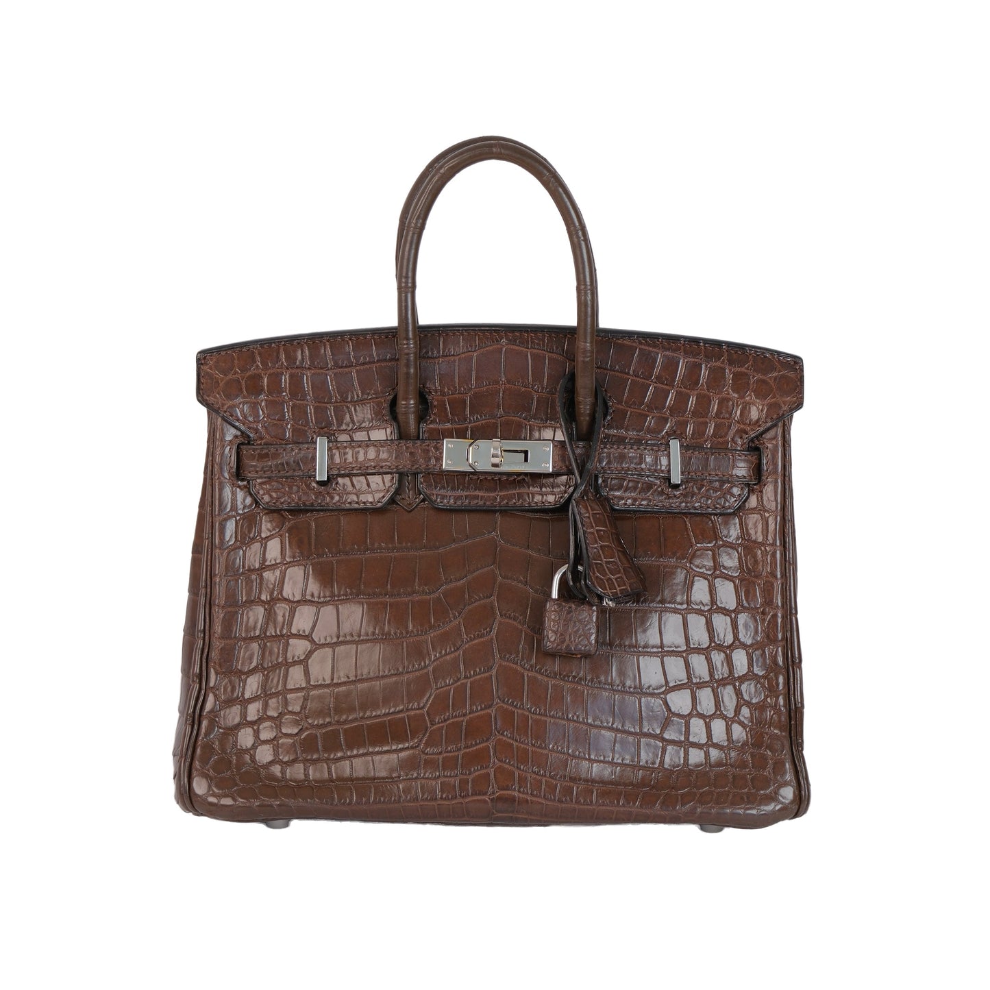 Hermes Birkin 25 Havane Matte Niloticus Crocodile Palladium Hardware