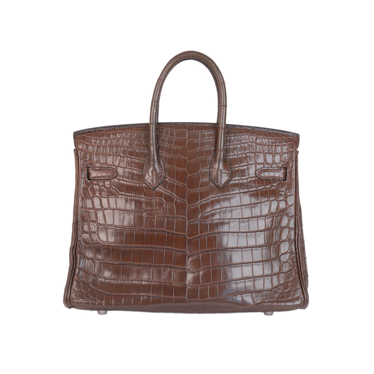 Hermes Birkin 25 Havane Matte Niloticus Crocodile Palladium Hardware