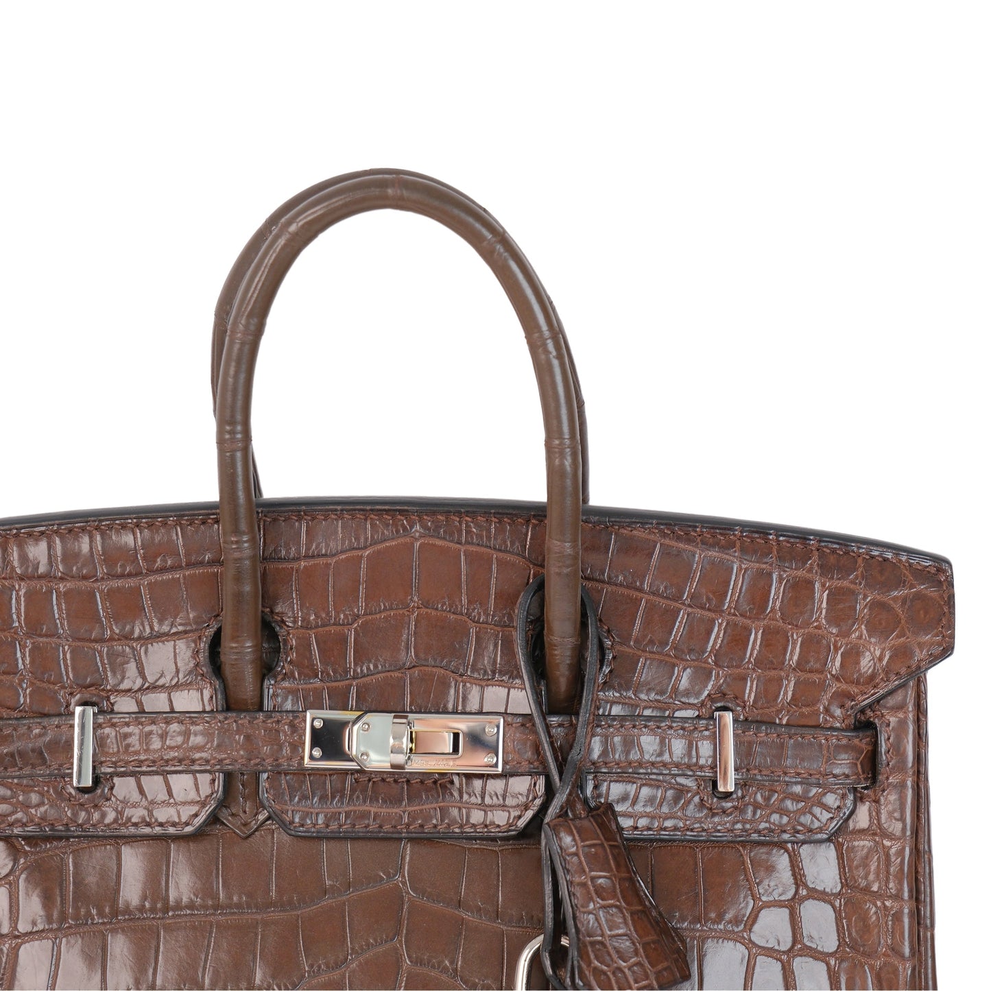 Hermes Birkin 25 Havane Matte Niloticus Crocodile Palladium Hardware