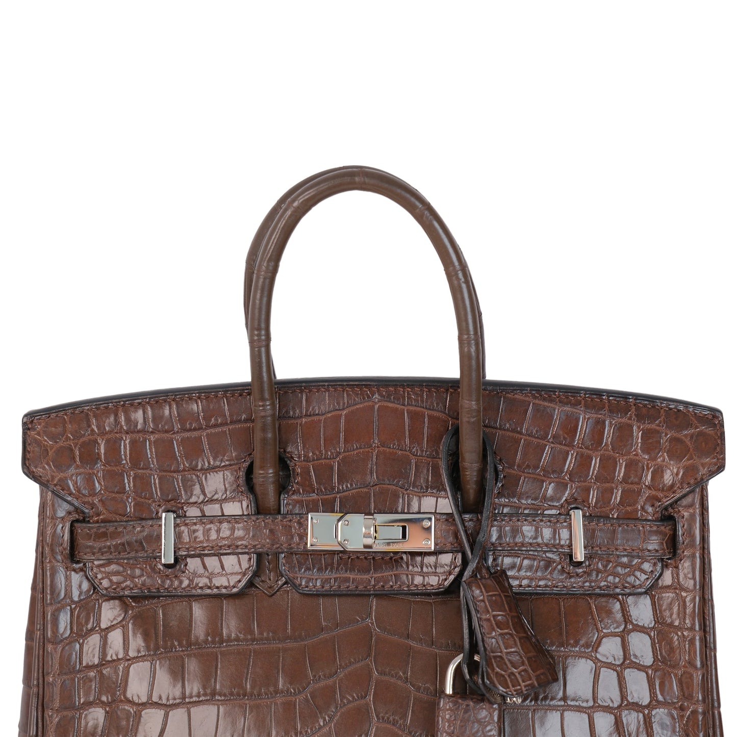 Hermes Birkin 25 Havane Matte Niloticus Crocodile Palladium Hardware