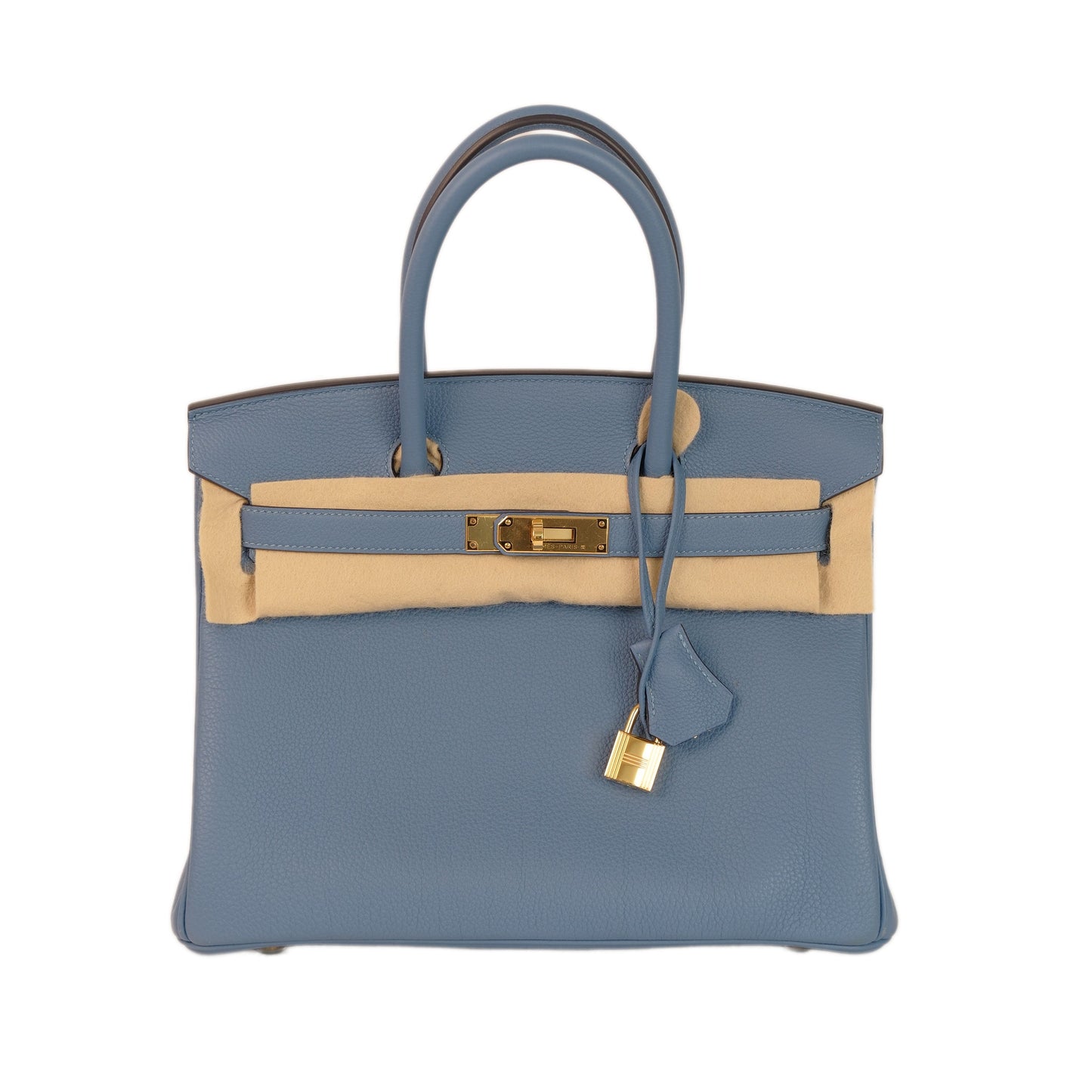 Hermes Birkin 30 Bleu Azur Togo with Gold Hardware