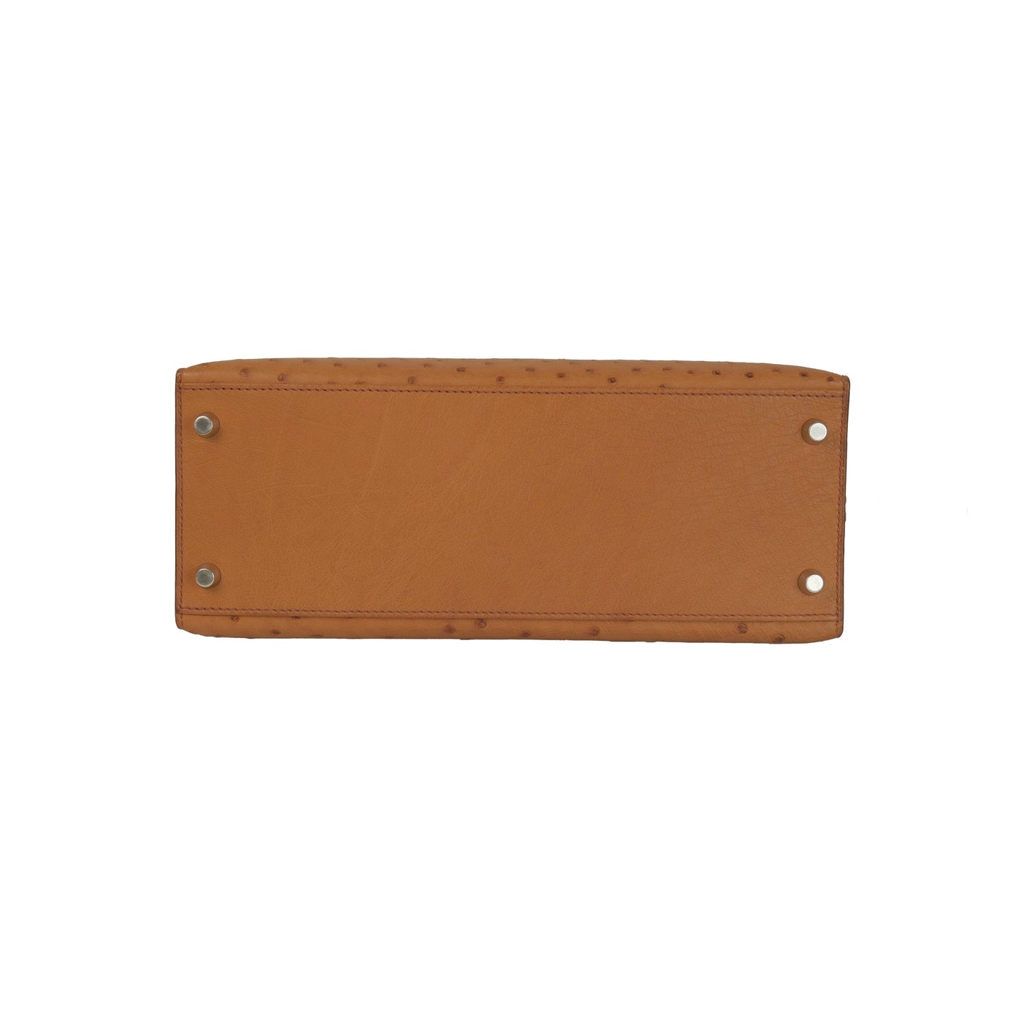 Hermes Kelly 28 Sellier Cognac Ostrich with Palladium Hardware