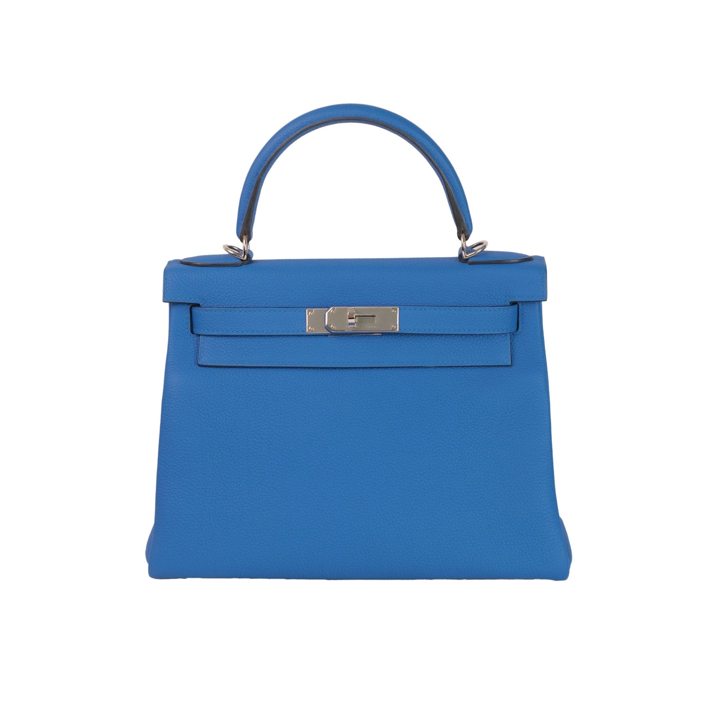 Hermes Kelly 28 Retourne Bleu Electric Togo with Palladium Hardware