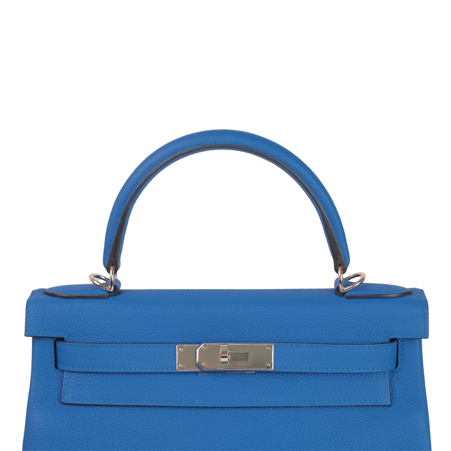 Hermes Kelly 28 Retourne Bleu Electric Togo with Palladium Hardware