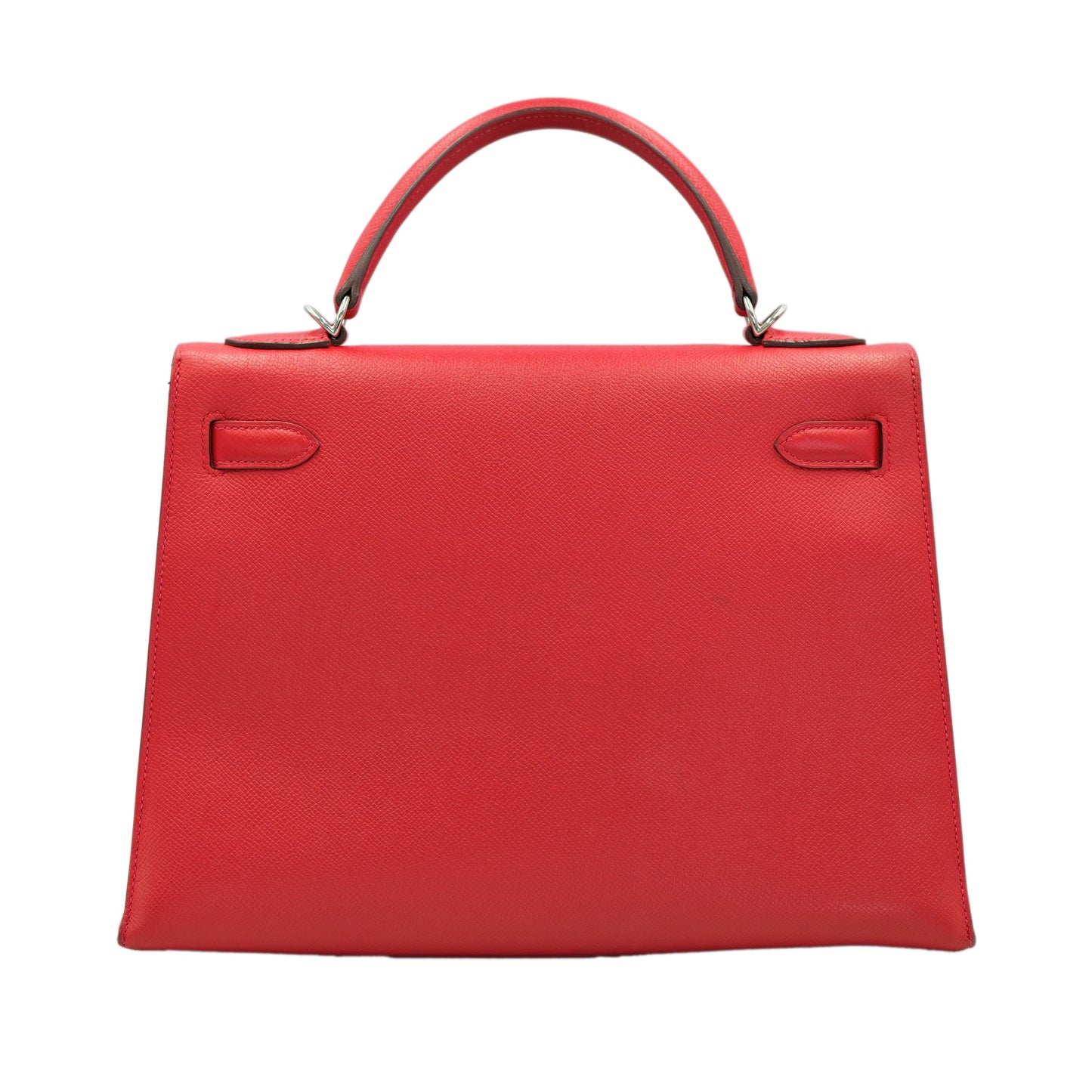 Hermes Kelly 32 Sellier Rouge Epsom with Palladium Hardware