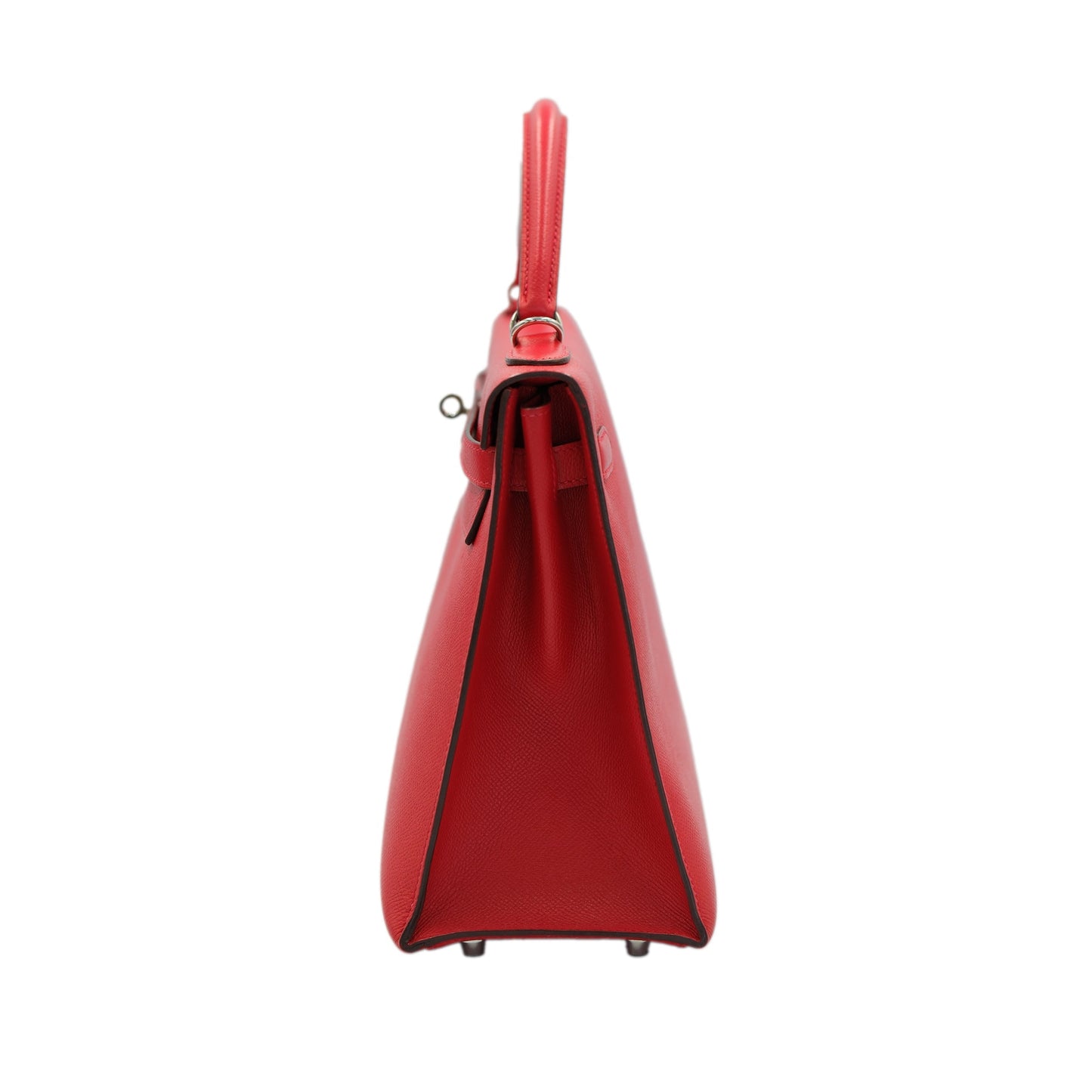 Hermes Kelly 32 Sellier Rouge Epsom with Palladium Hardware