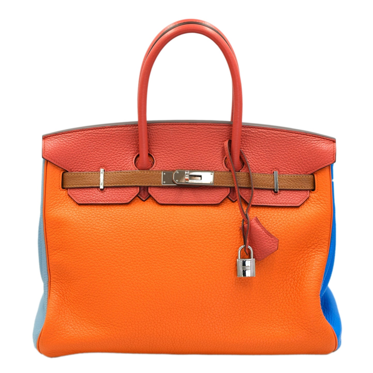 Hermes Birkin 35 Arlequin Multicolor Clemence with Palladium Hardware