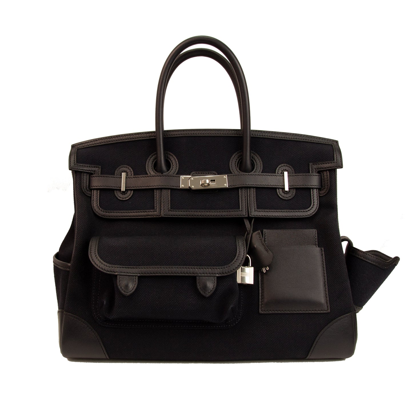 Hermes Birkin 35 Cargo Black Canvas with Palladium Hardware