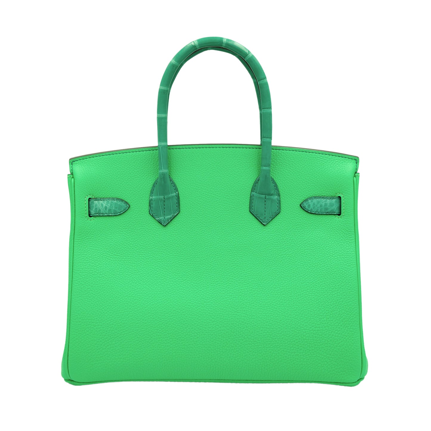 Hermes Birkin 30 Touch Vert Jade Nilo Crocodile and Vert Comics Togo with Palladium Hardware