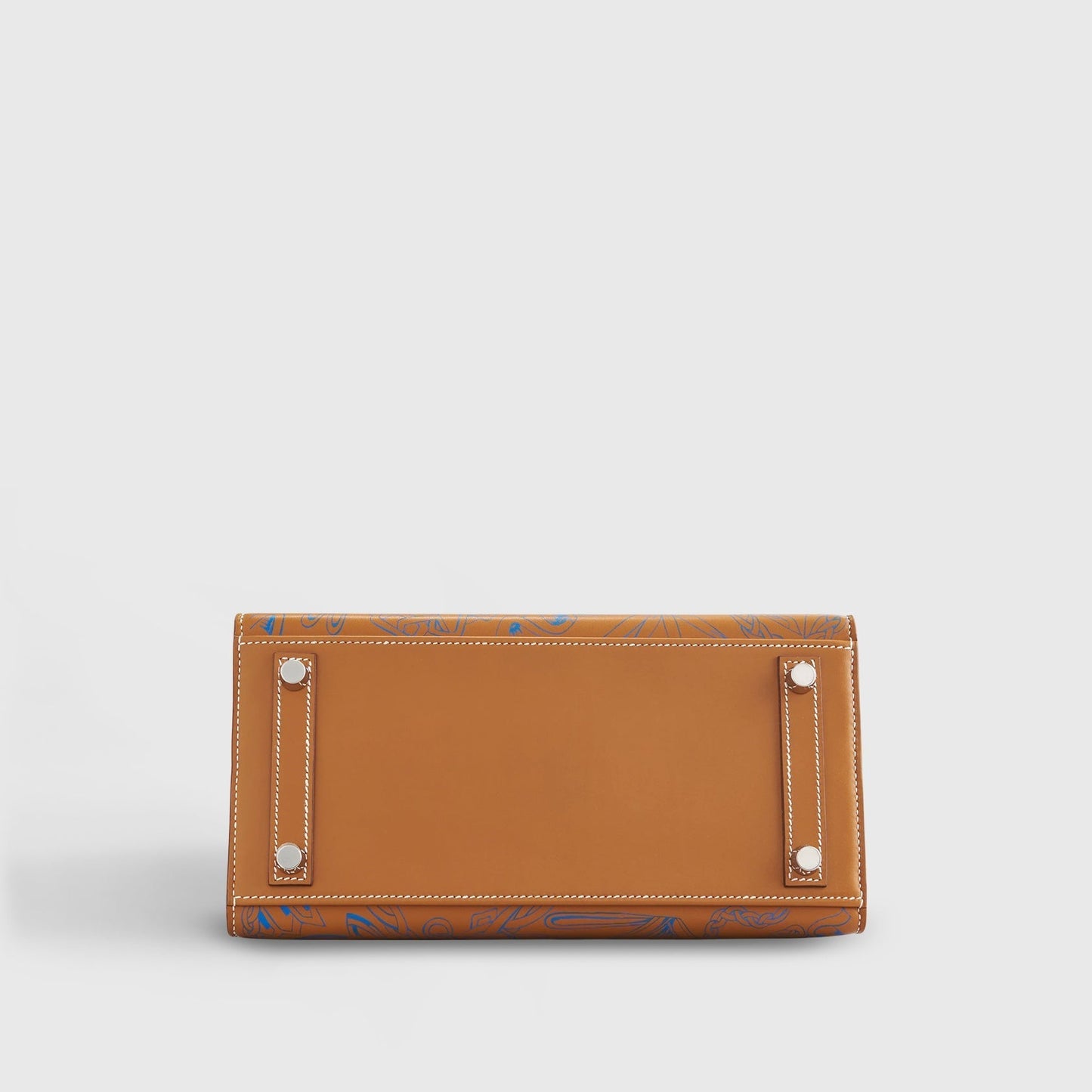 Hermès Birkin 25 Butler Natural Sable/Blue Palladium Hardware Maillons En Chain