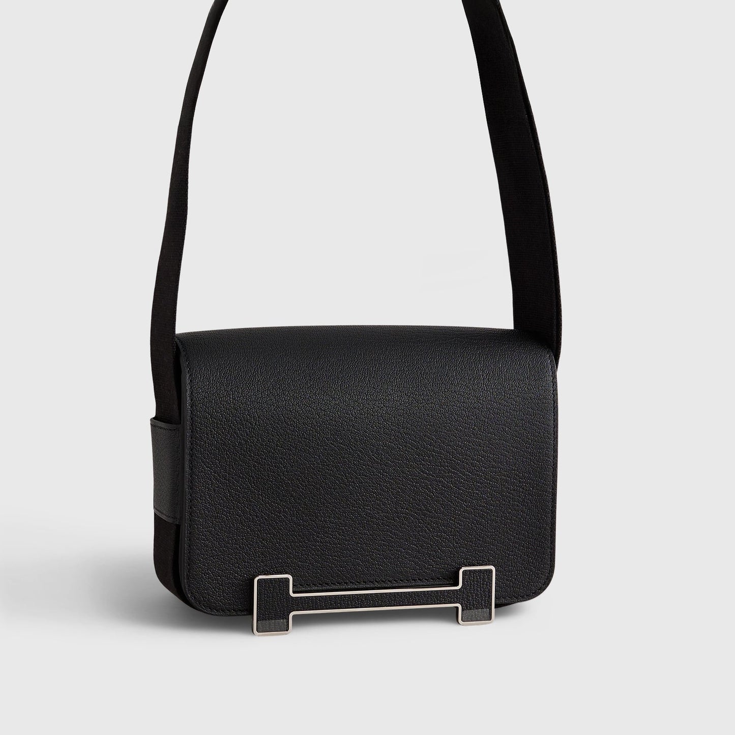 Hermès Geta Bag Chevre Black Palladium Hardware