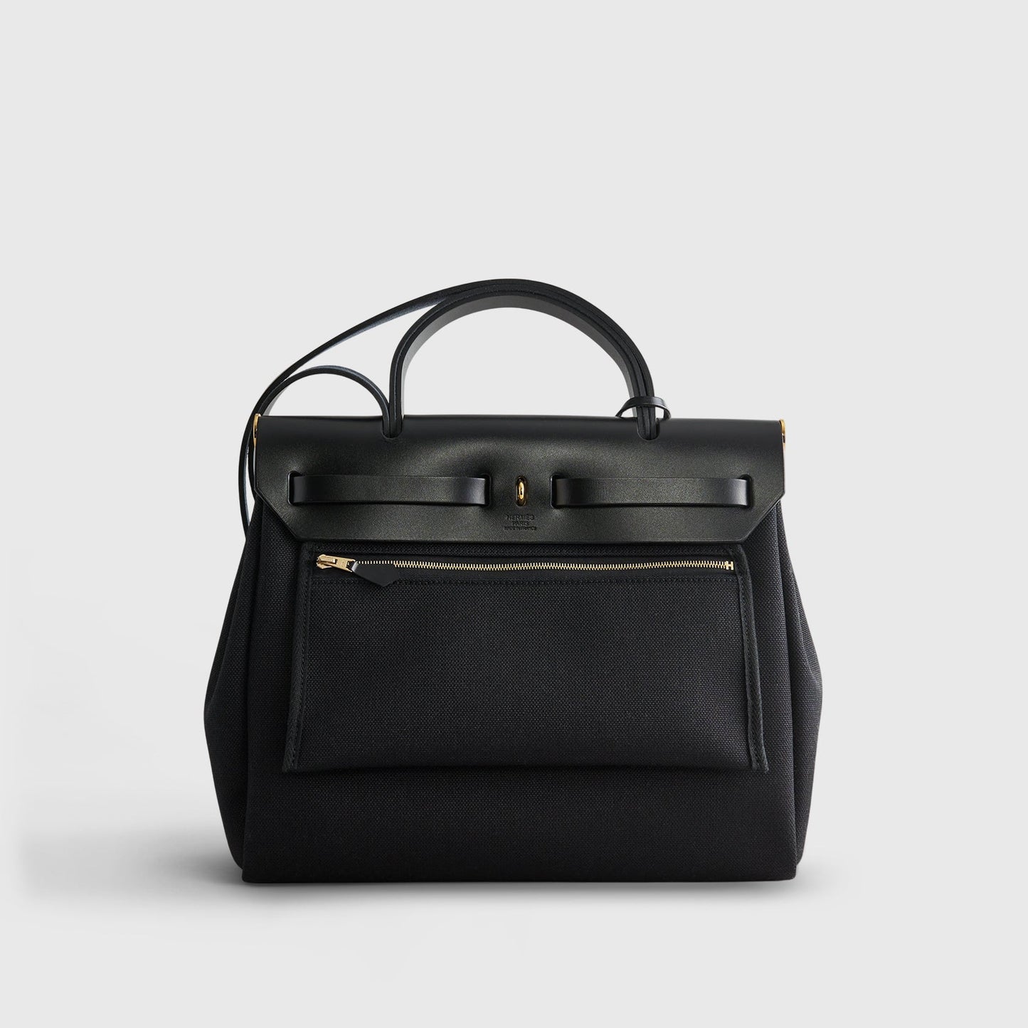 Hermès Herbag Zip 31 Black/Black Retourne Gold Hardware