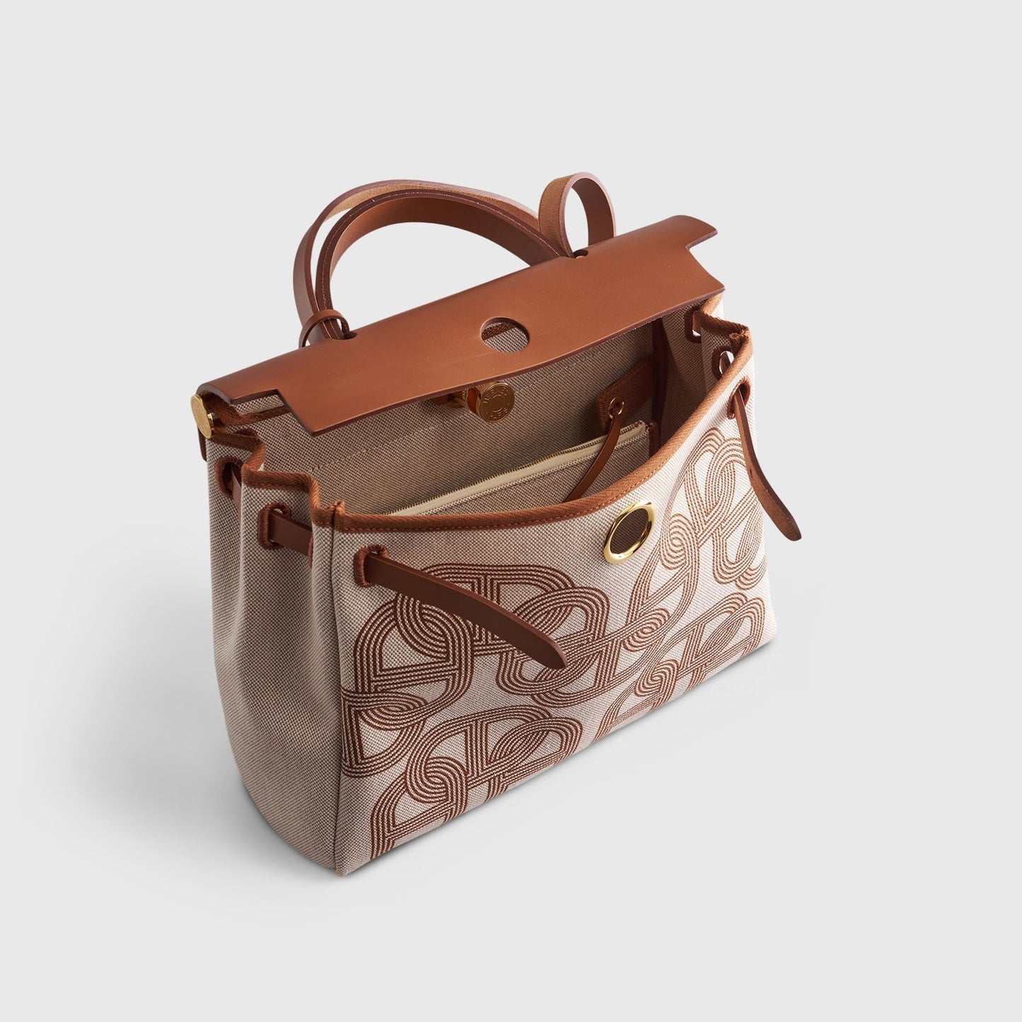 Hermès Herbag Zip 31 Fauve / Ecru / Beige Circuit Gold Hardware