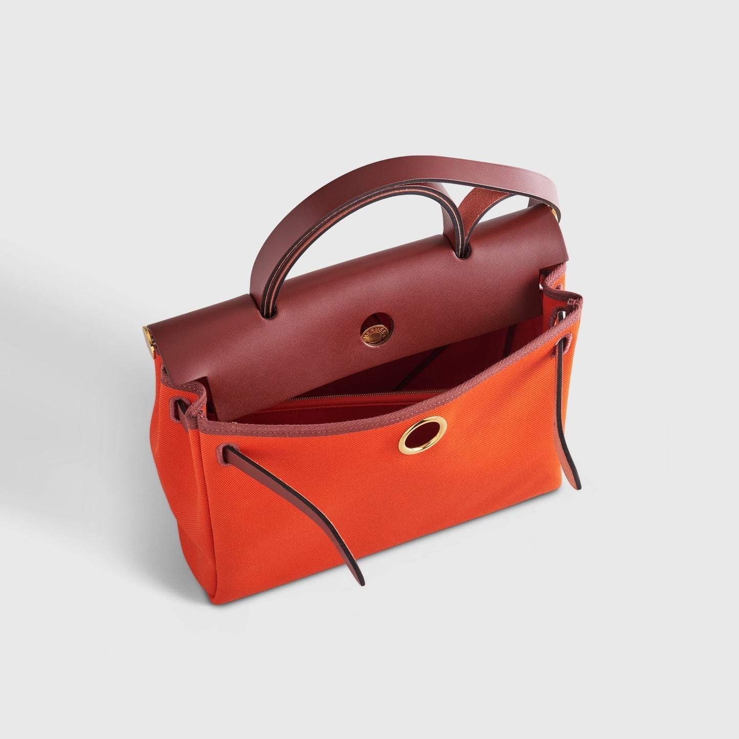 Hermès Herbag Zip 31 Orange Mecano/Rouge H Gold Hardware