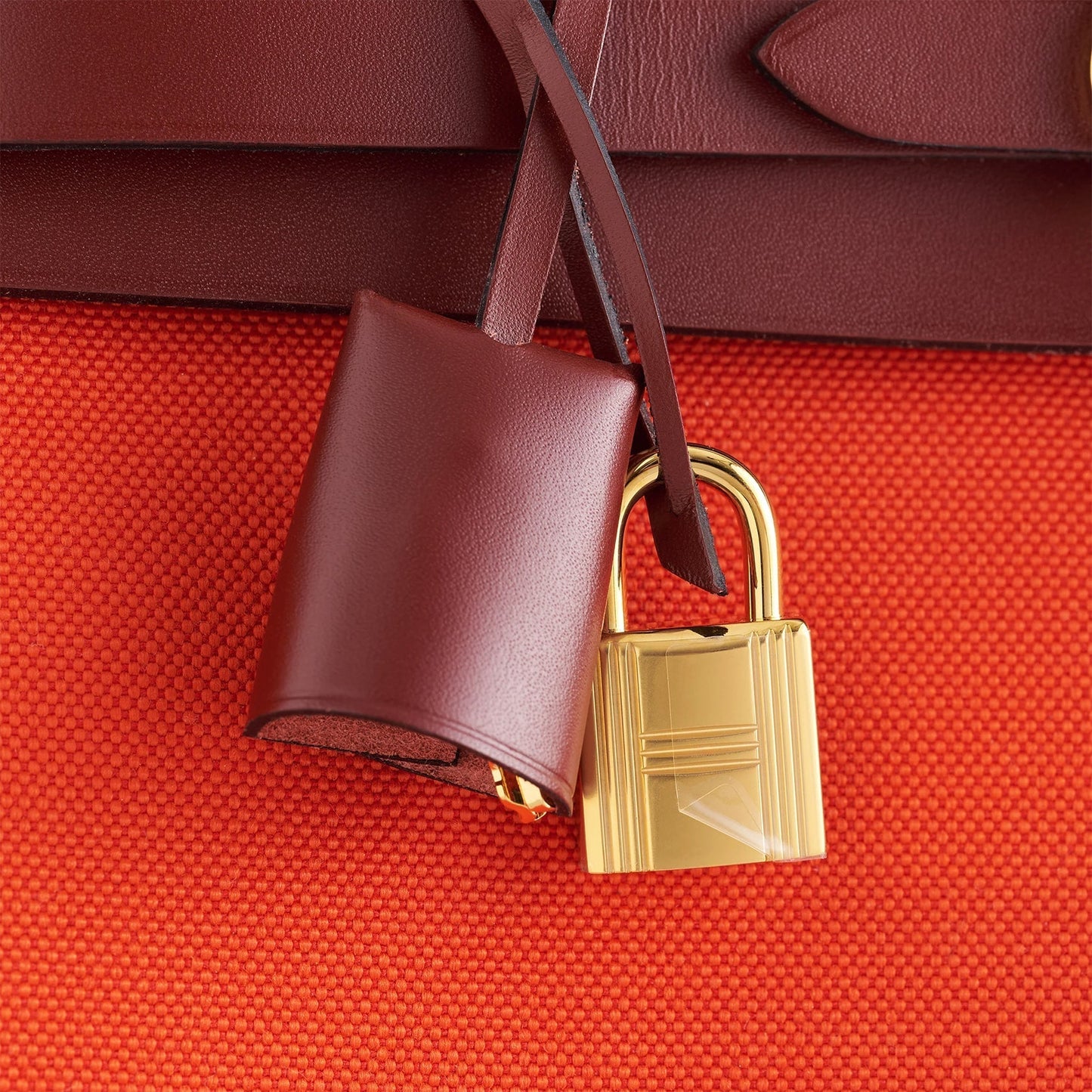 Hermès Herbag Zip 31 Orange Mecano/Rouge H Gold Hardware
