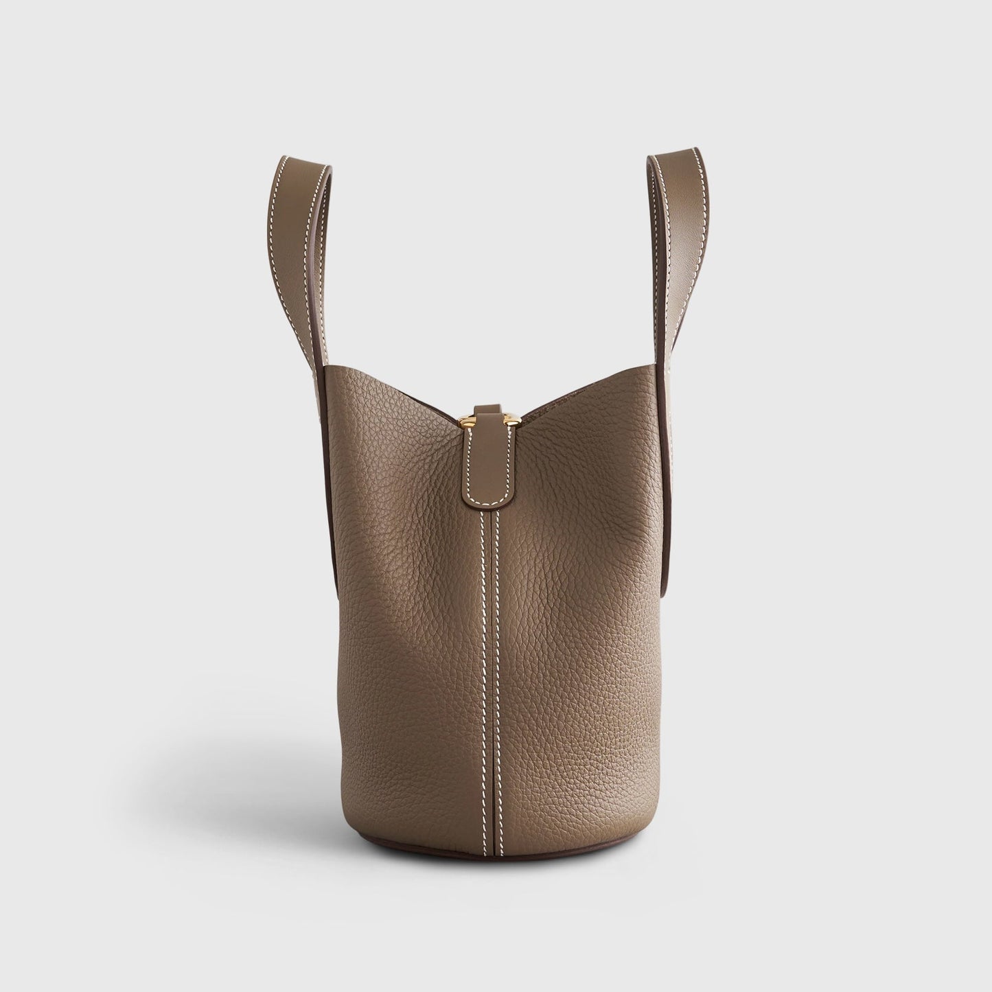 Hermès In-The-Loop Bag 18 Clemence, Swift Etoupe Gold Hardware