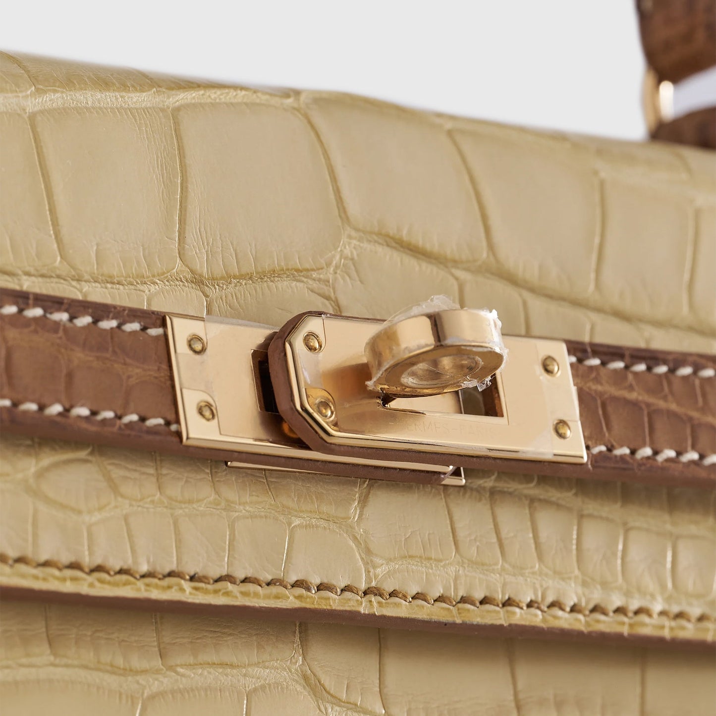 Hermès Kelly 25 Alligator Vanille / Gold Sellier HSS Matte Rose Gold Hardware
